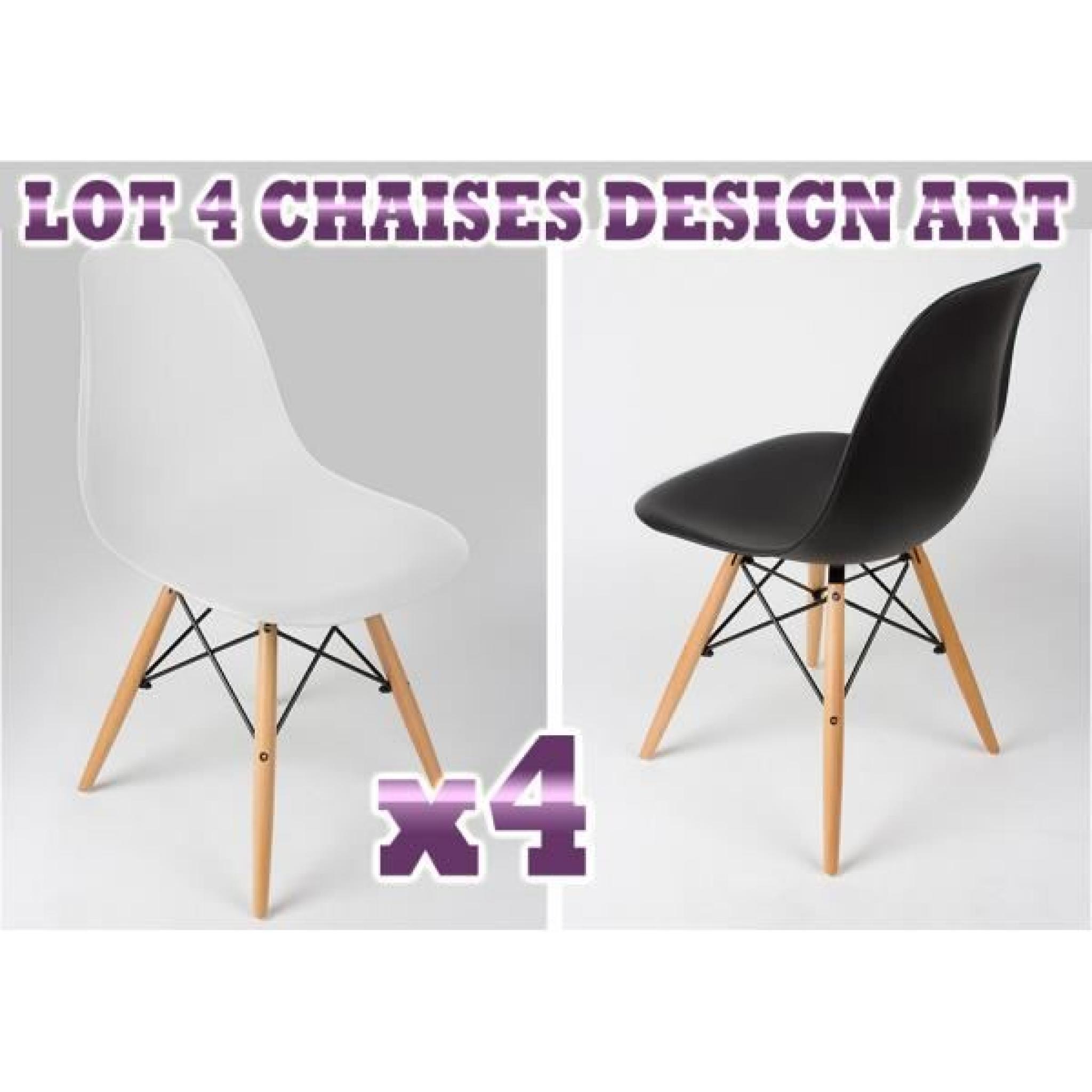 Lot de 4 chaises Design ART Blanches super qualité