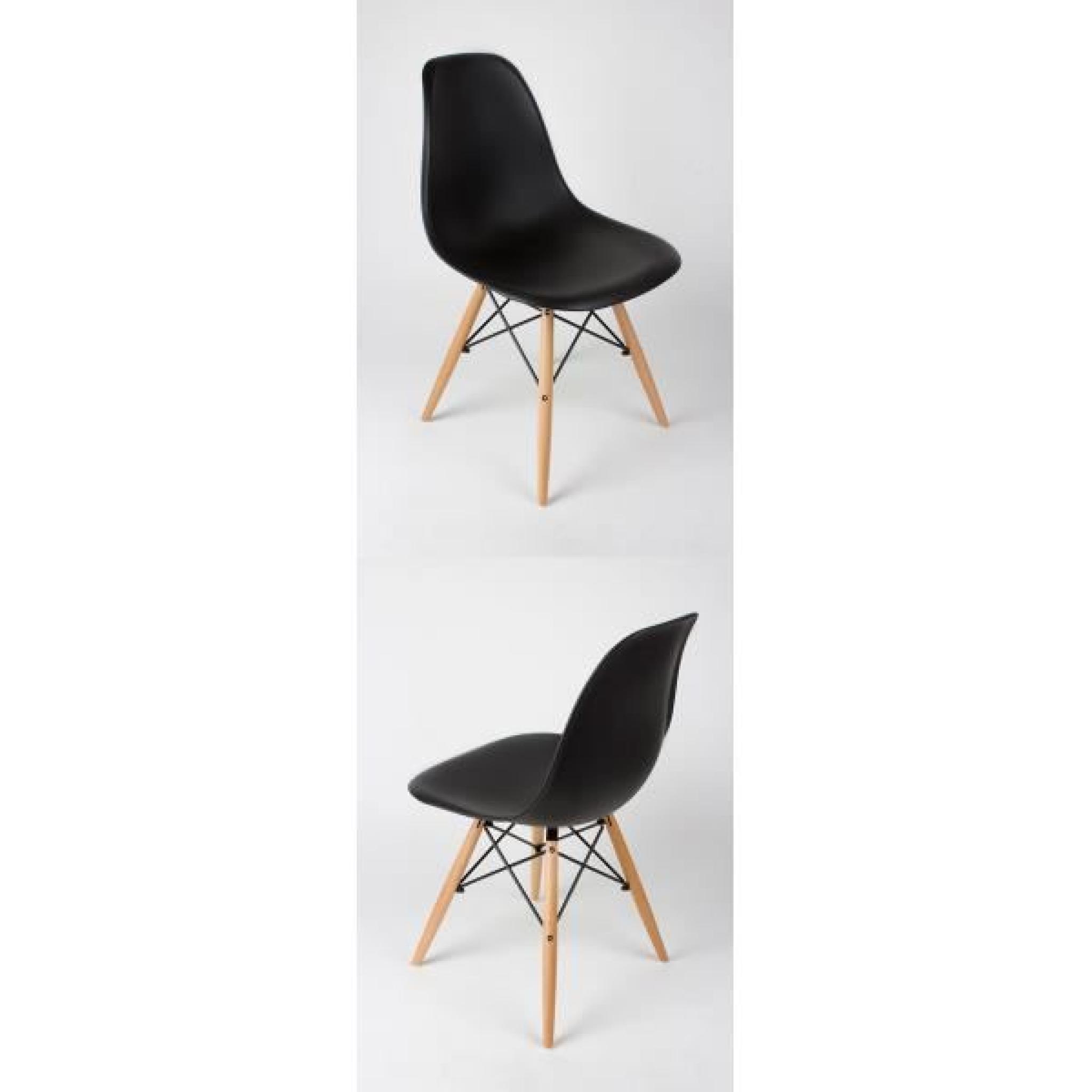 Lot de 4 chaises Design ART Noirs super qualité pas cher