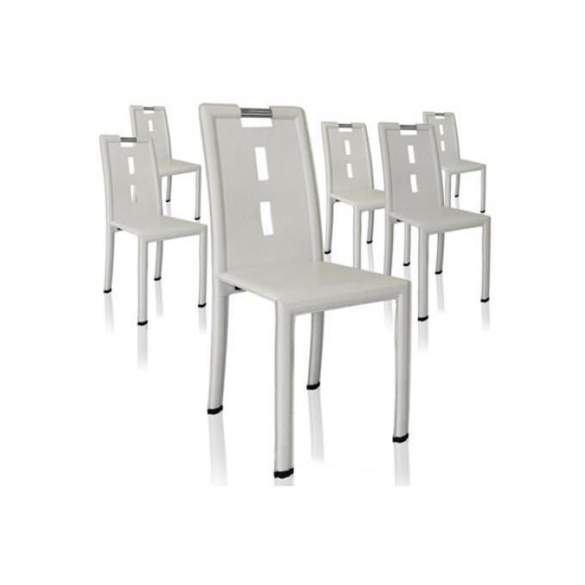 Lot de 4 chaises design blanches Grazia