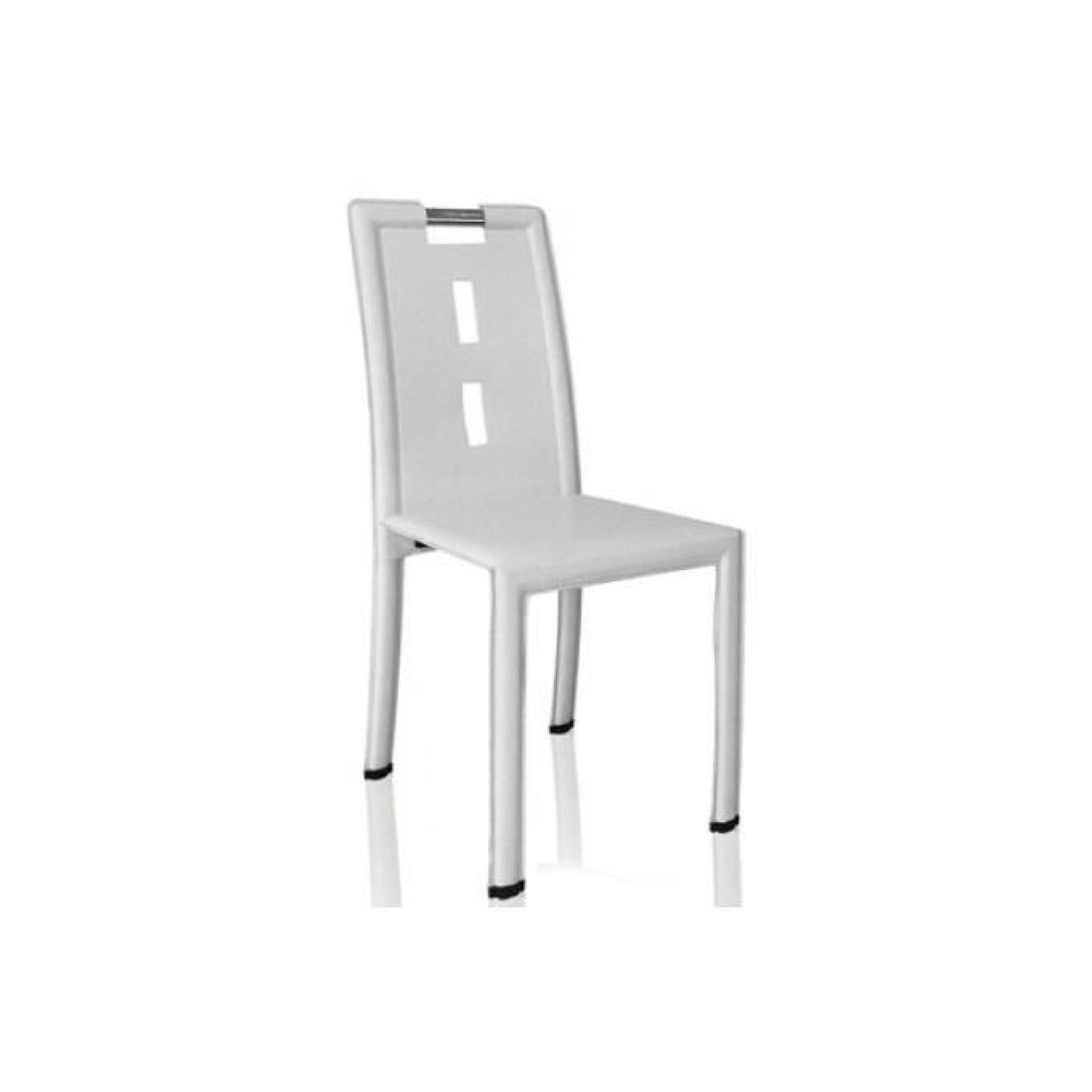 Lot de 4 chaises design blanches Grazia pas cher