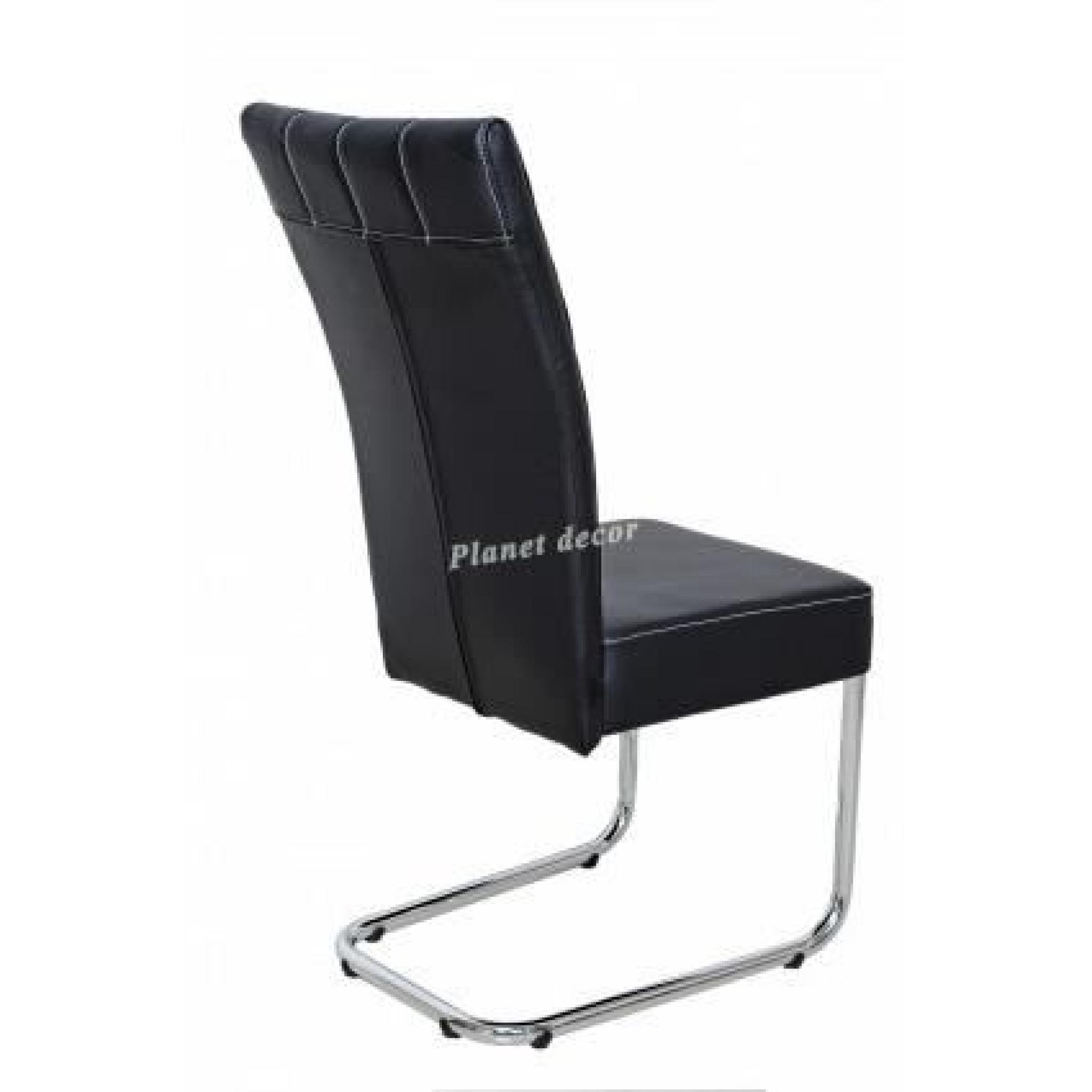Lot de 4 chaises design coloris Noir EXCELLENT pas cher