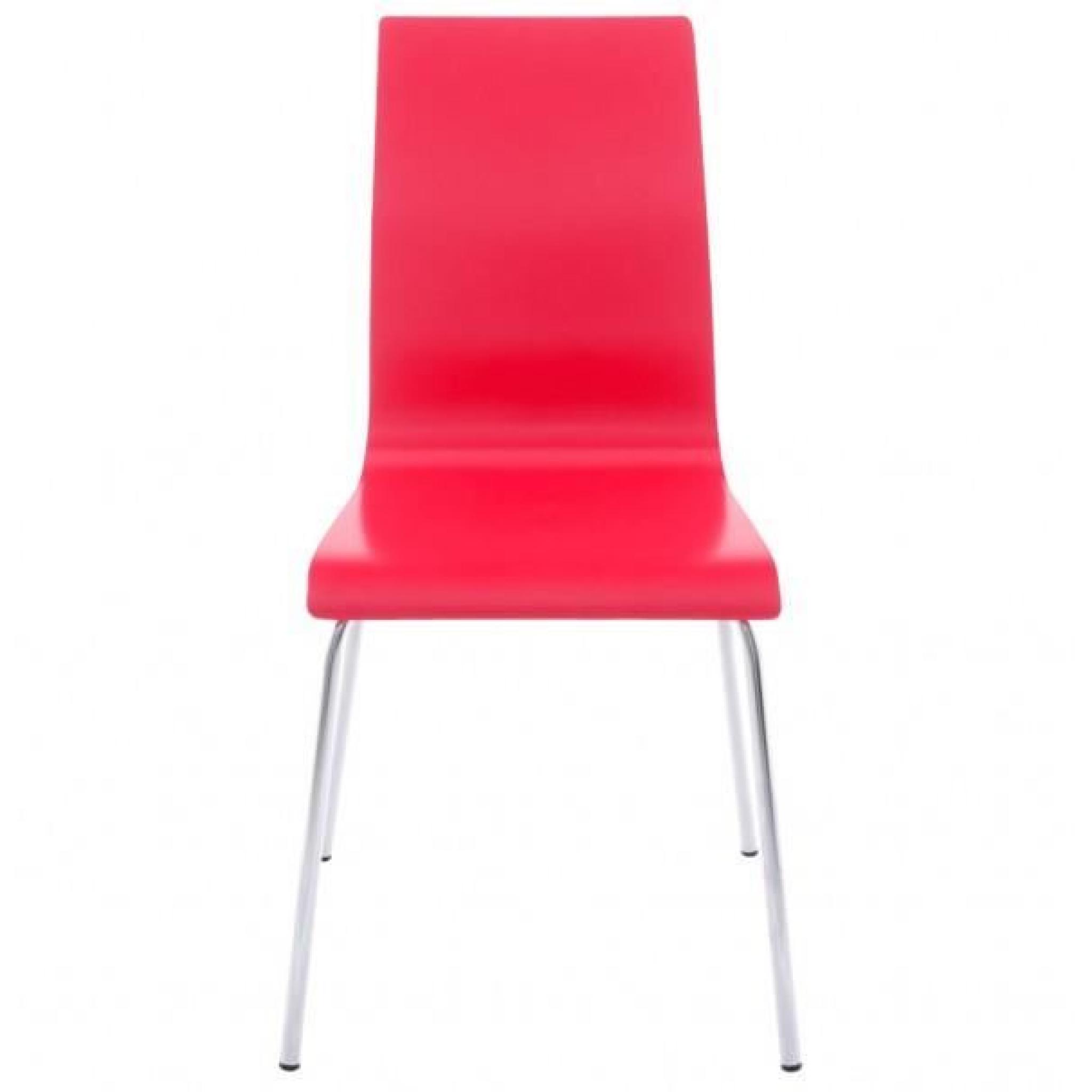 Lot de 4 chaises design Spirit Rouge pas cher