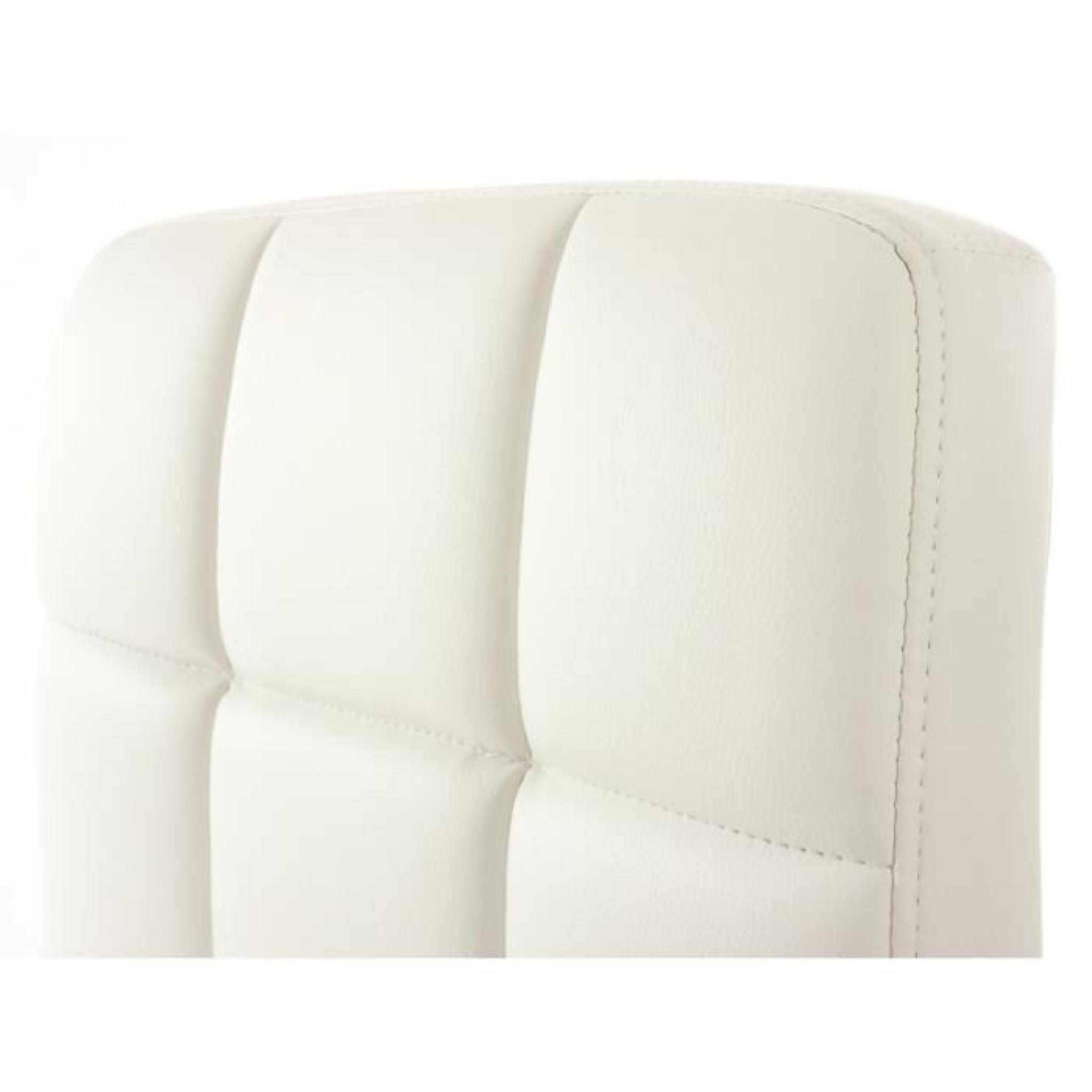 Lot de 4 chaises fauteuils de salle à manger en simili-cuir crème CDS04166 pas cher