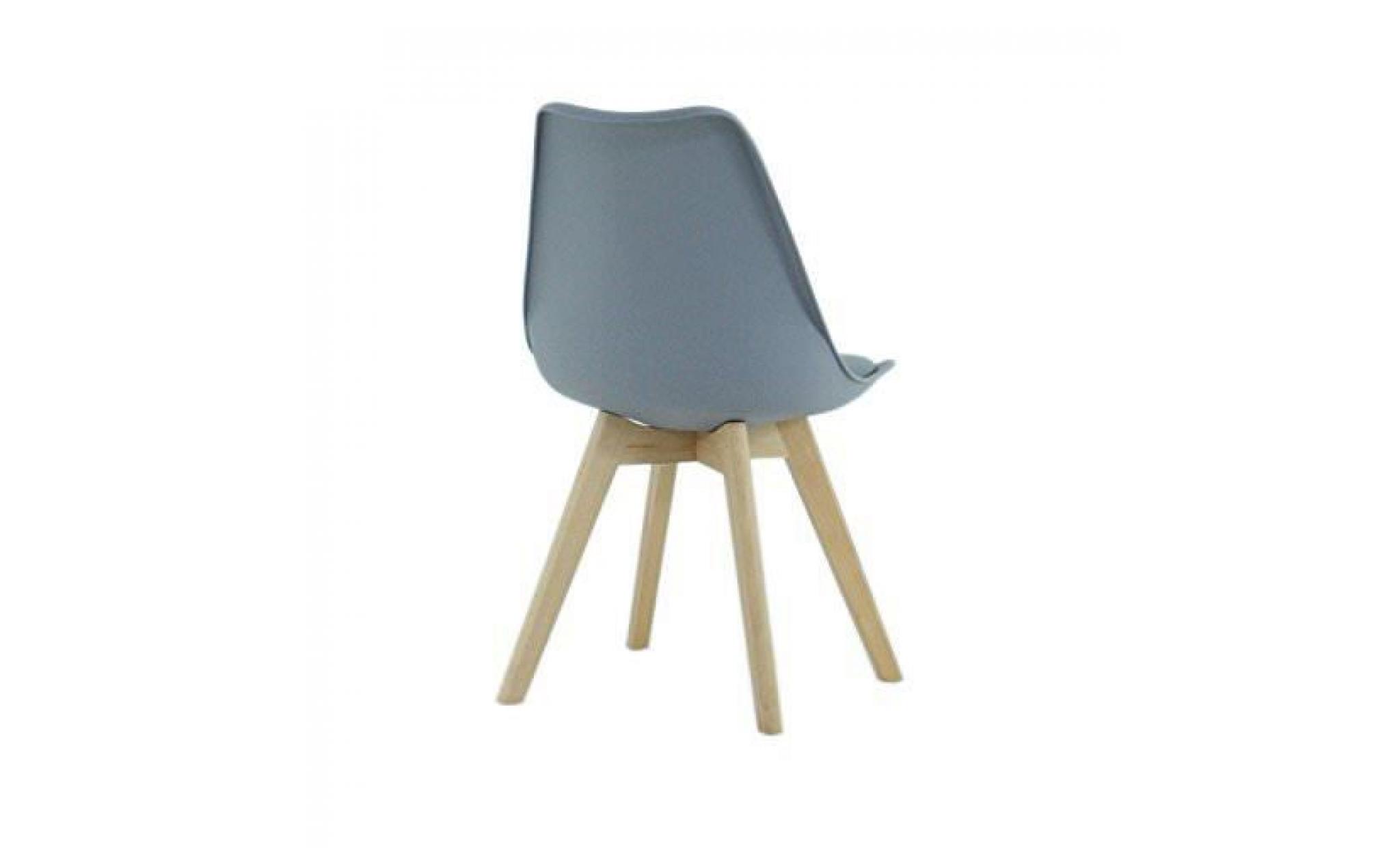 lot de 4 chaises lorenzo style scandinave grises pas cher