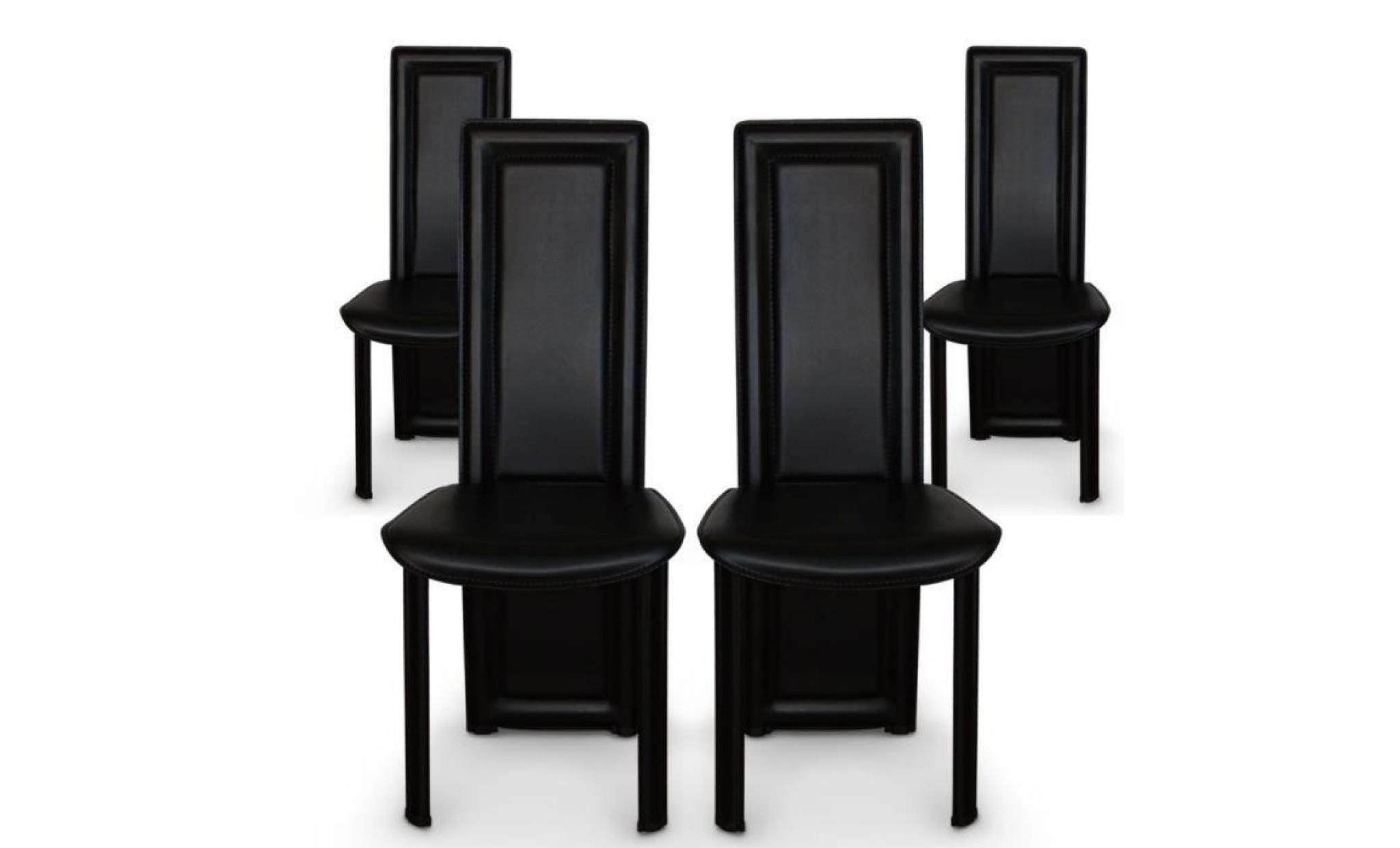 lot de 4 chaises maestro noir