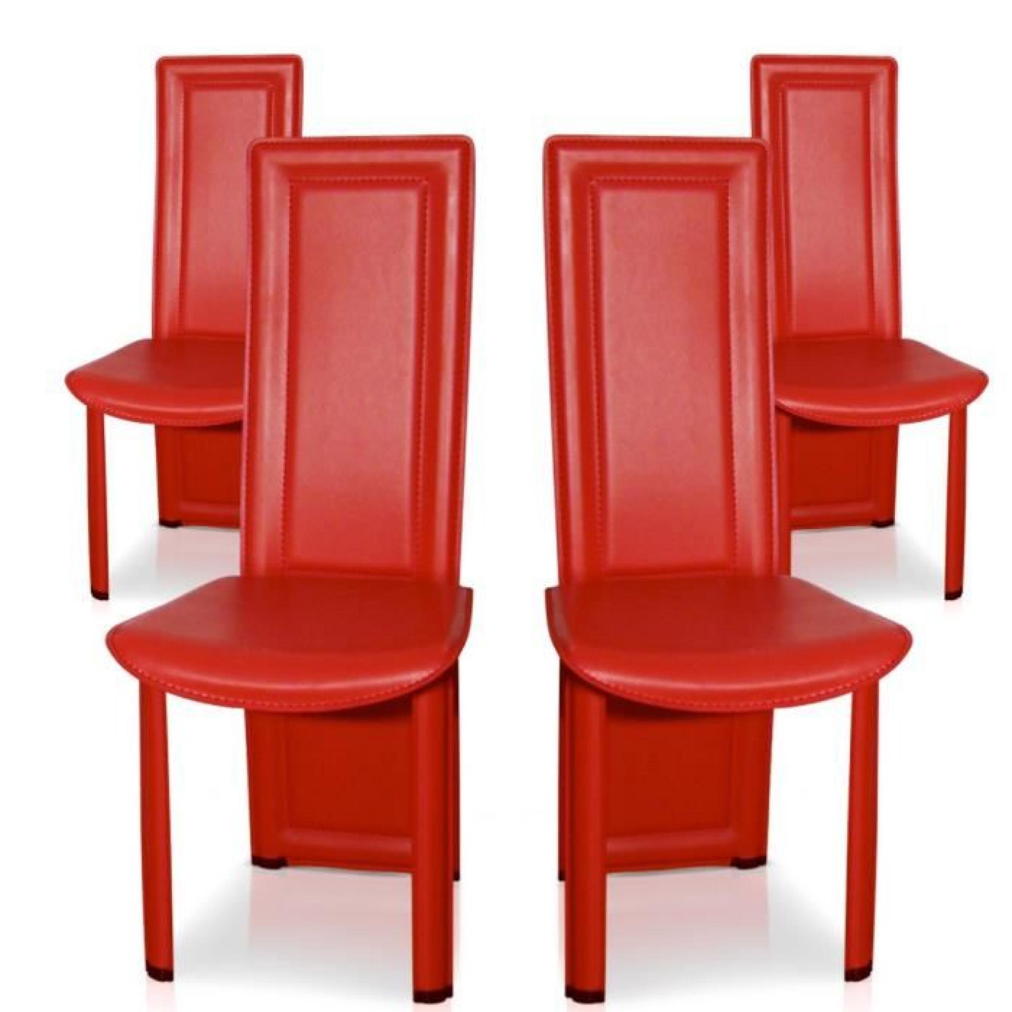 Lot de 4 chaises Maestro Rouge