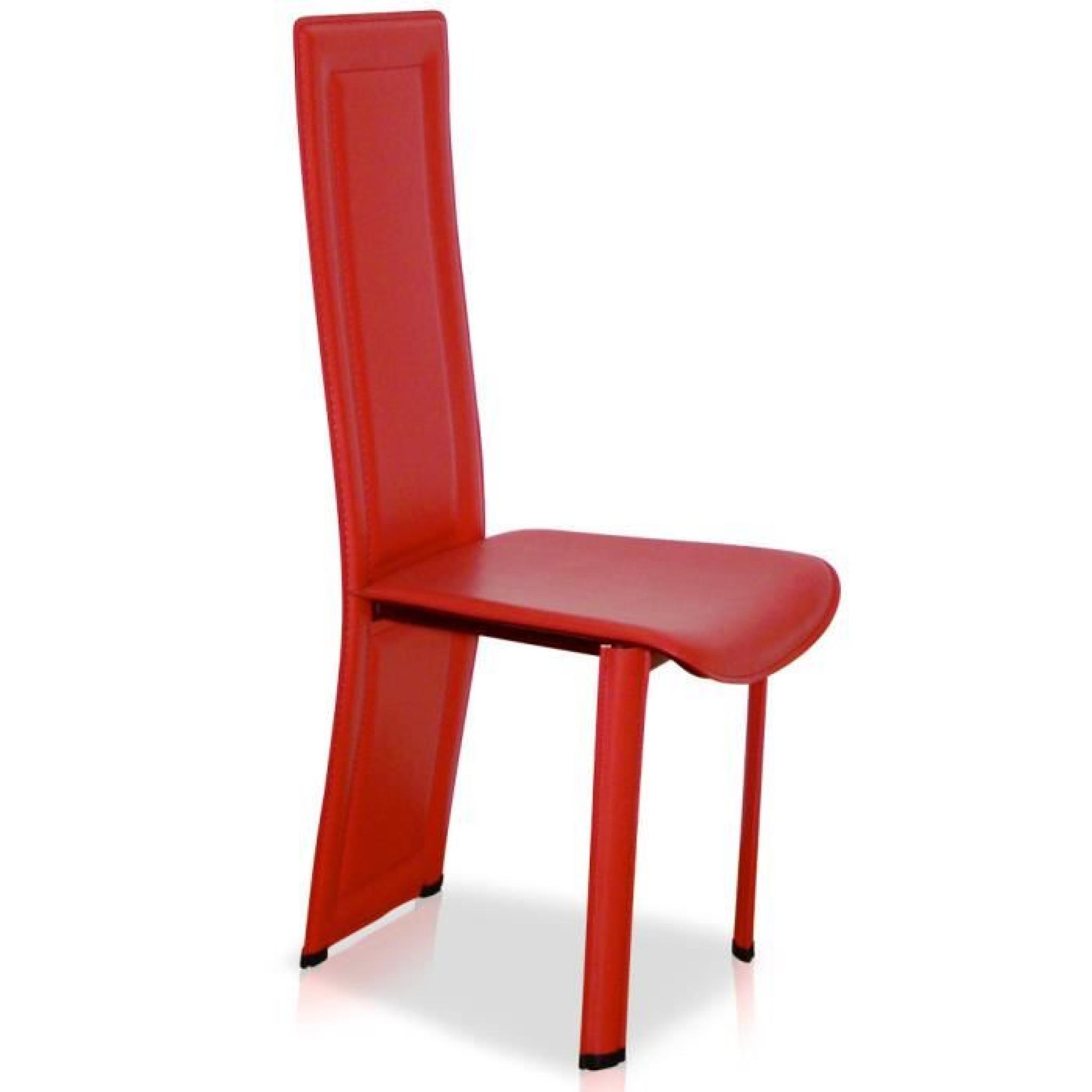 Lot de 4 chaises Maestro Rouge pas cher