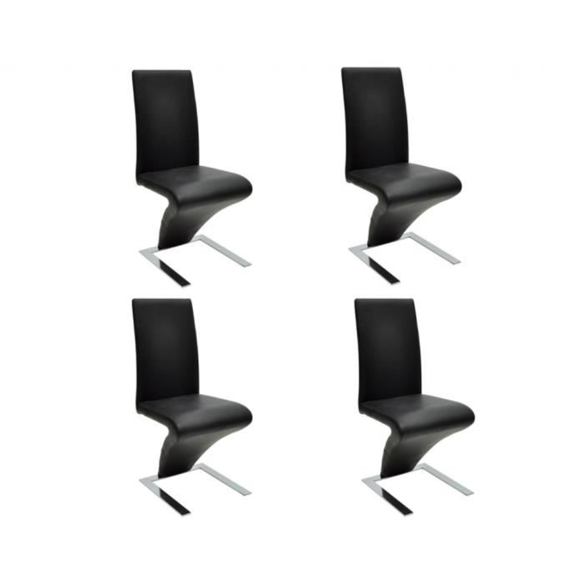 Lot de 4 chaises Noir