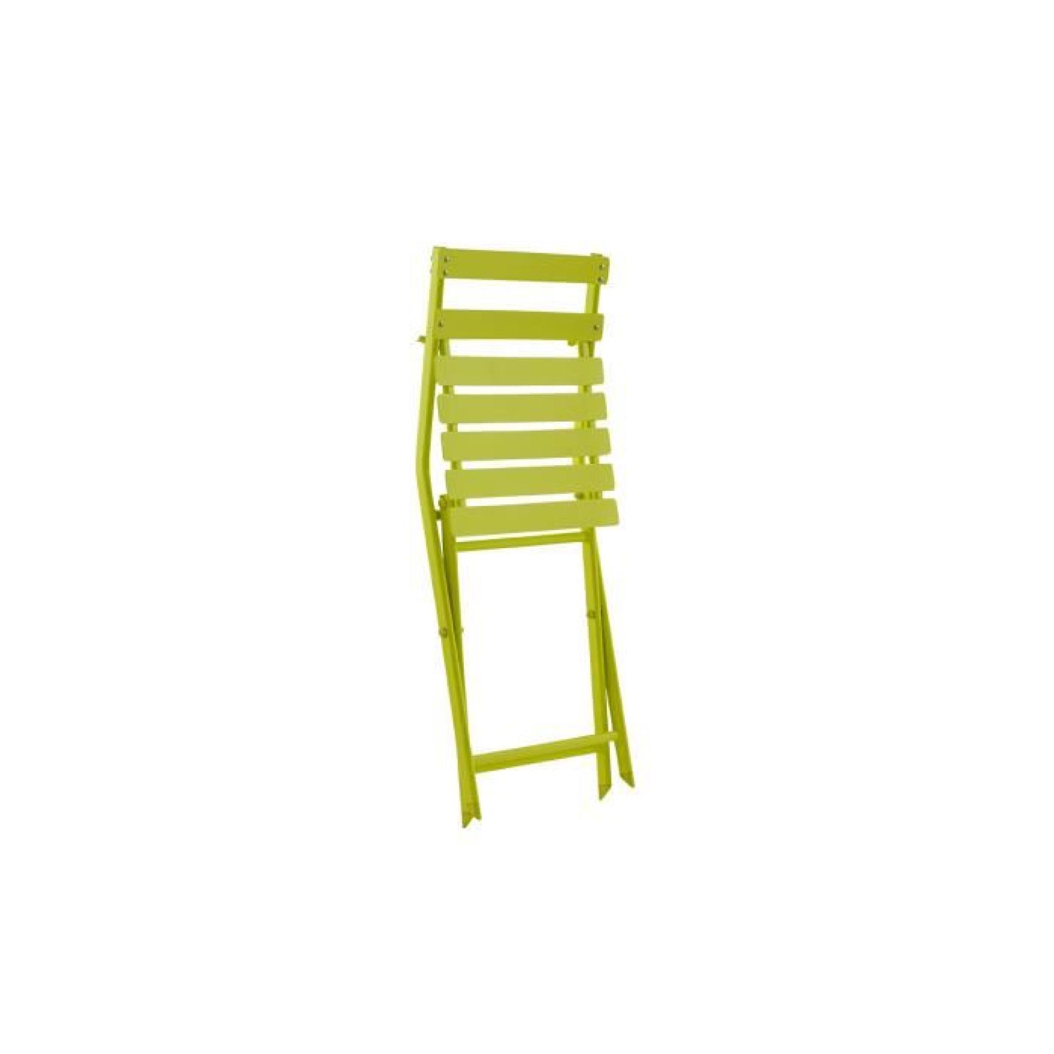 Lot de 4 chaises pliantes Lucie Absinthe, 51 x 42 x 81 cm pas cher