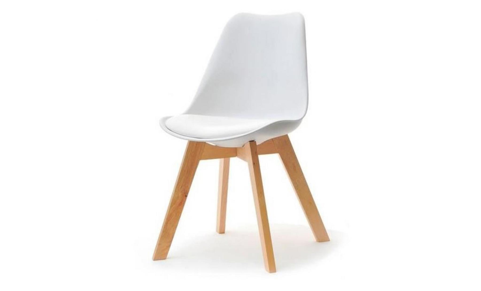 lot de 4 chaises scandinaves coloris blanc   skagen style scandinave, la tendance ultime caractéristiques: coque assise et dossier pas cher
