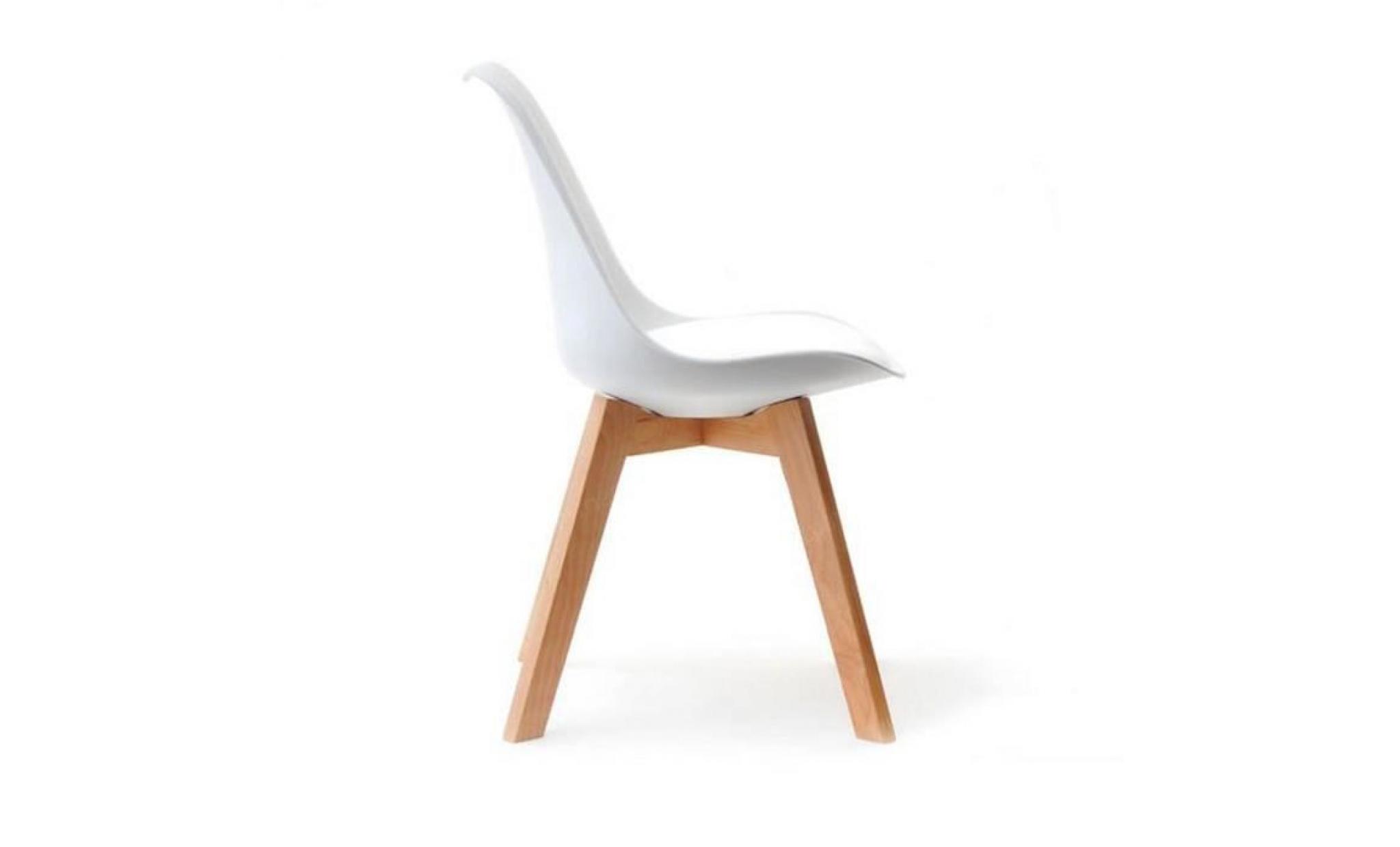 lot de 4 chaises scandinaves coloris blanc   skagen style scandinave, la tendance ultime caractéristiques: coque assise et dossier pas cher