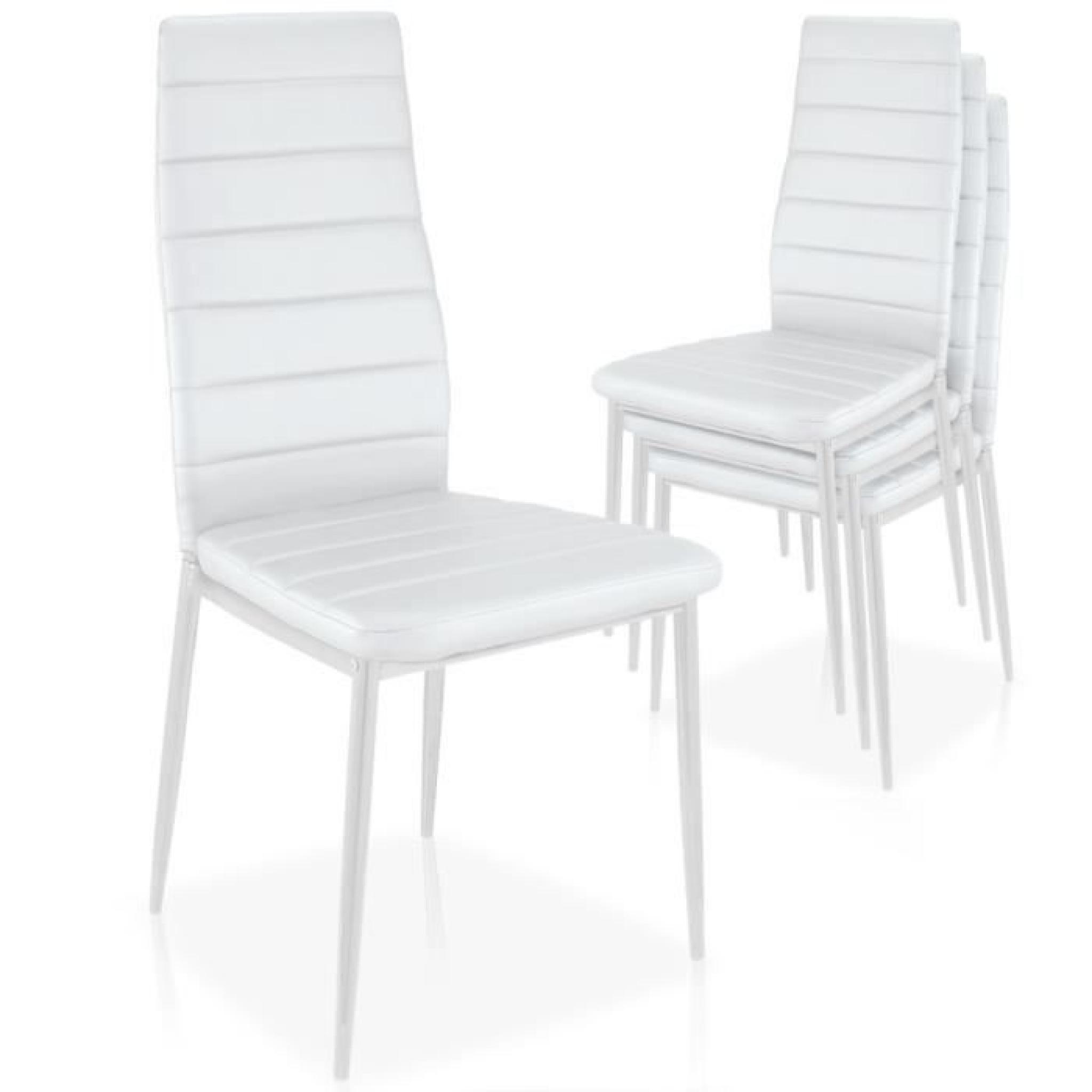 Lot de 4 chaises Stratus Empilables Blanc