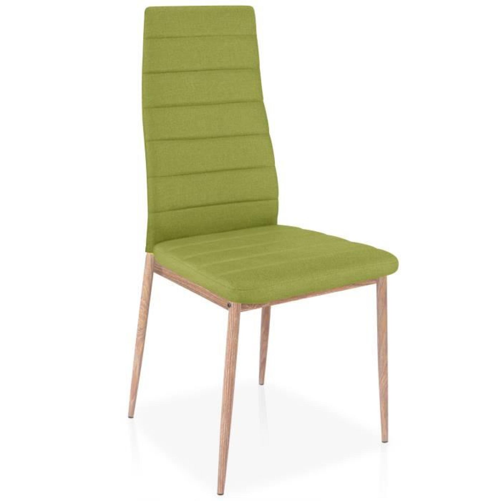 Lot de 4 chaises Stratus Tissu Vert pas cher