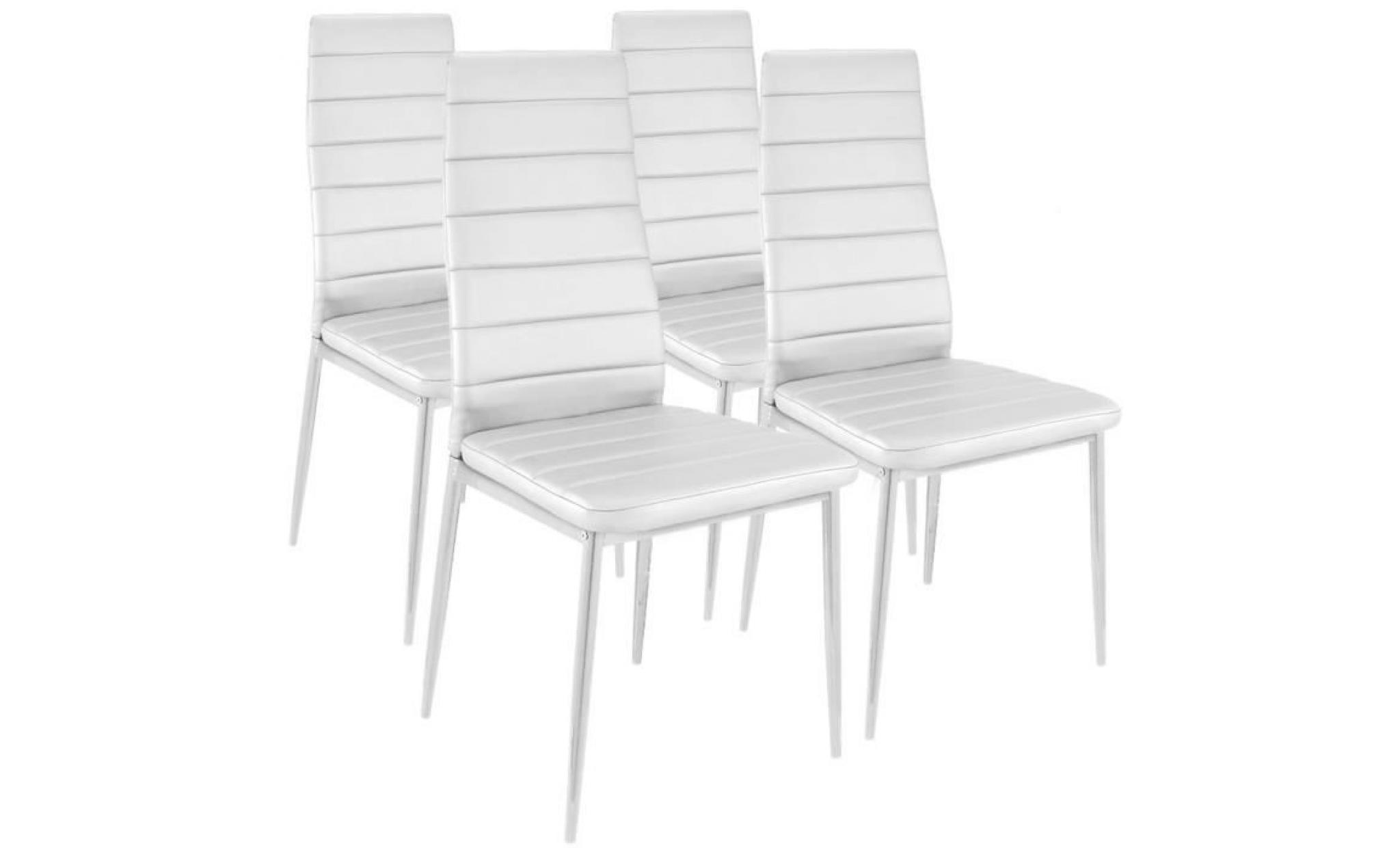 Lot de 4 chaises Strip Blanc
