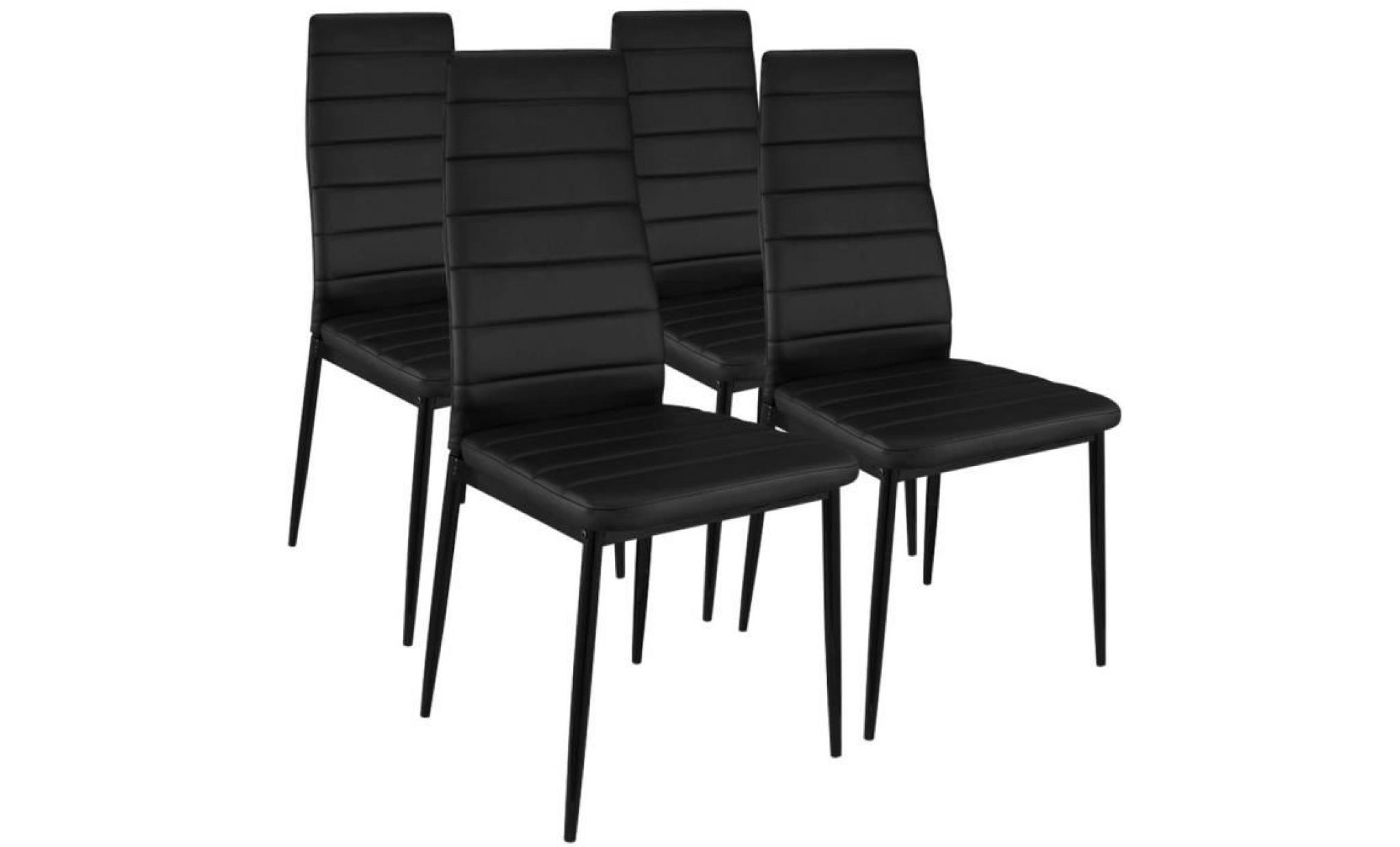 Lot de 4 chaises Strip Noir
