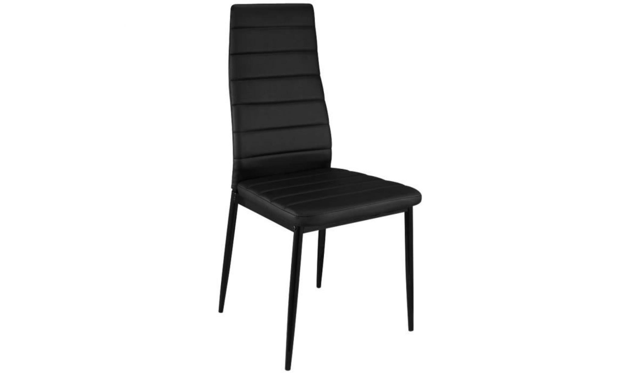 Lot de 4 chaises Strip Noir pas cher