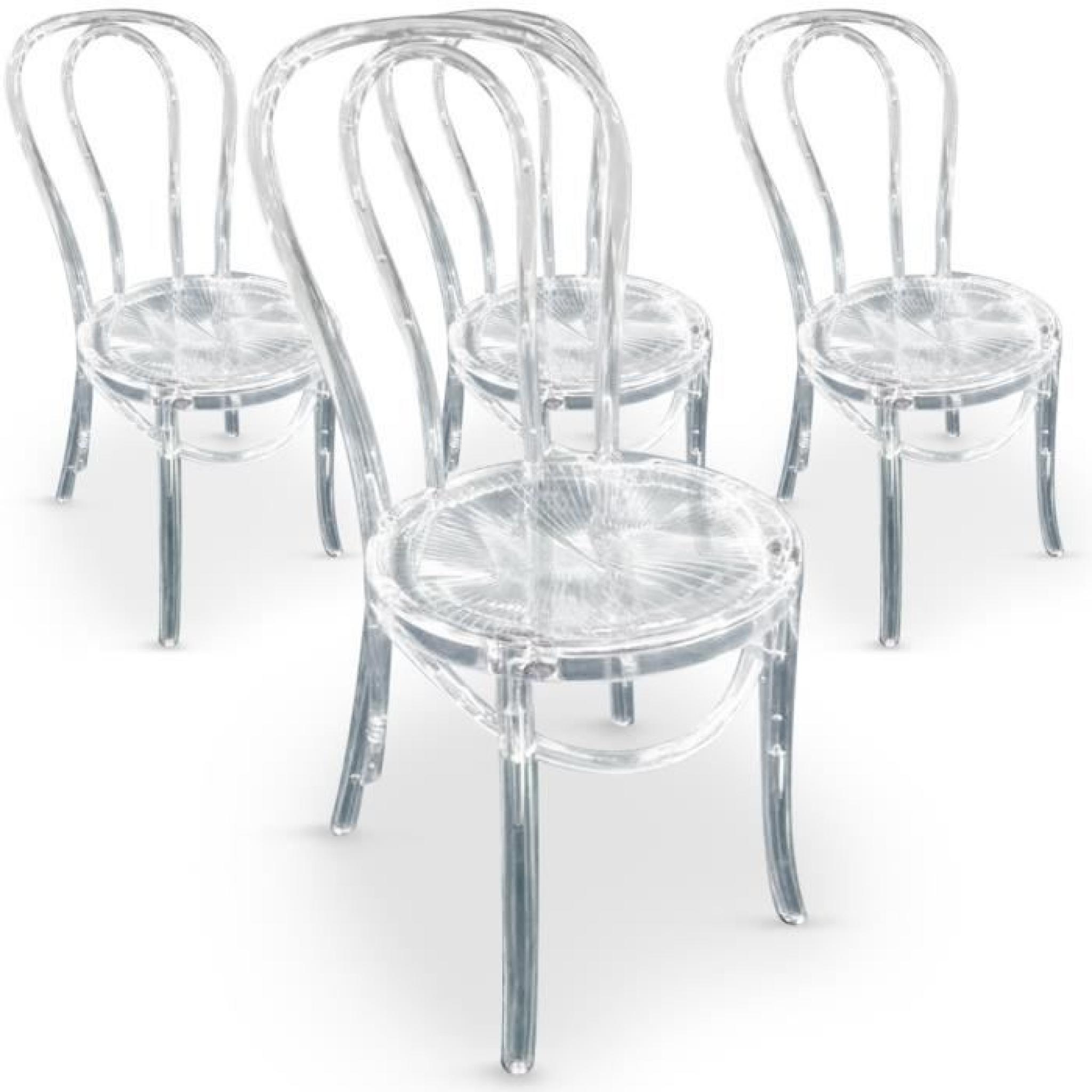 Lot de 4 chaises Talisman Plexi Transparent