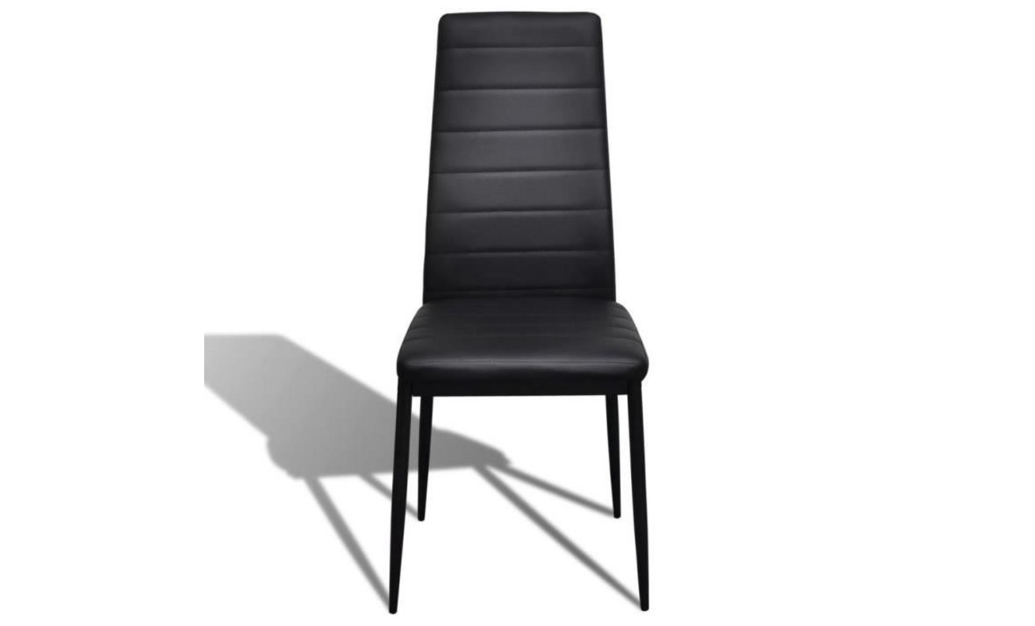 lot de 4 pcs41 x 51 x 98 cm chaises de salle à manger   style contemporain scandinave chaise cuisine design fin noir pas cher