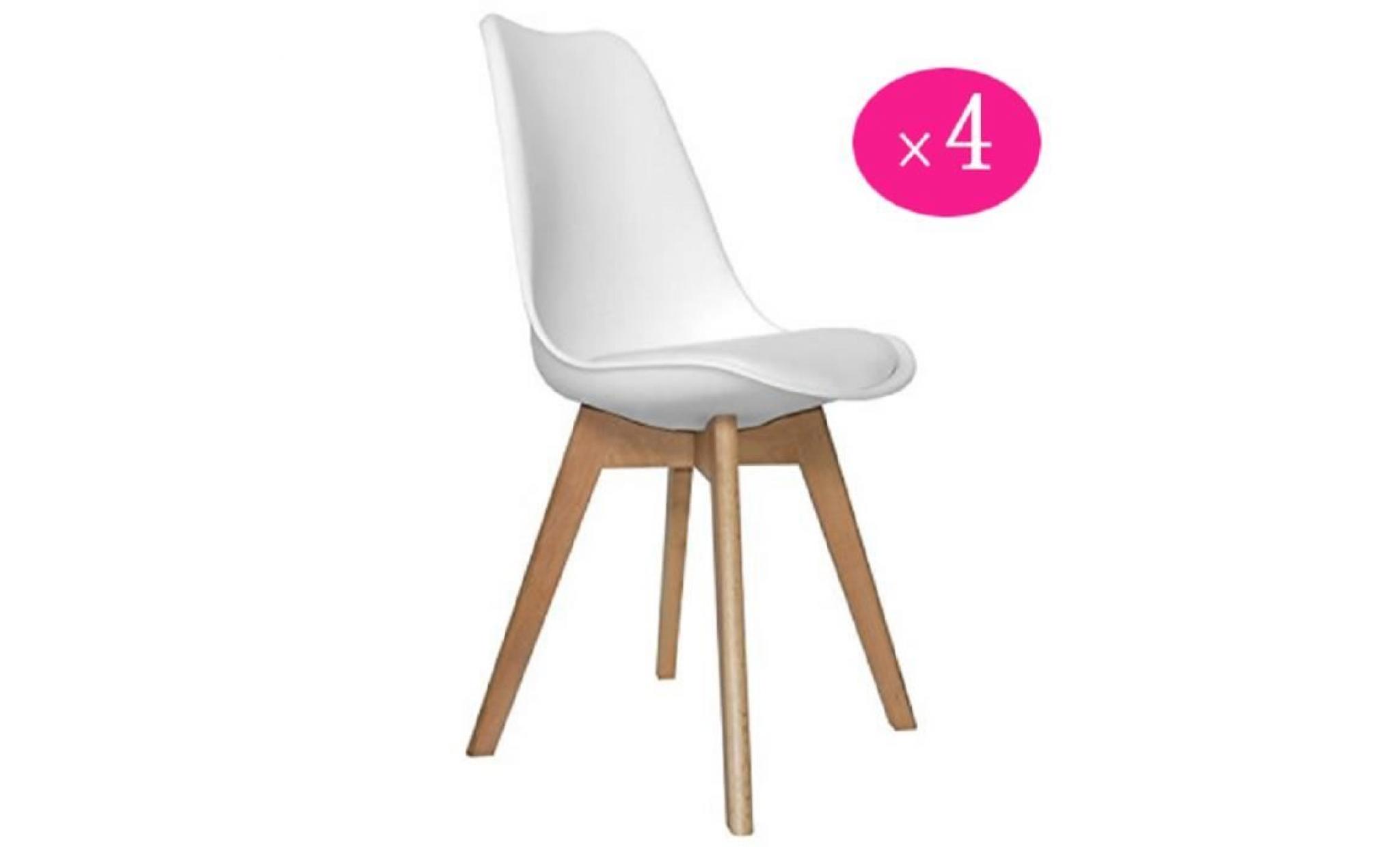 lot de 4 retro chaise de salle à manger sans accoudoirs , seat similicuir gris, design scandinave chaise à manger   rembourrés