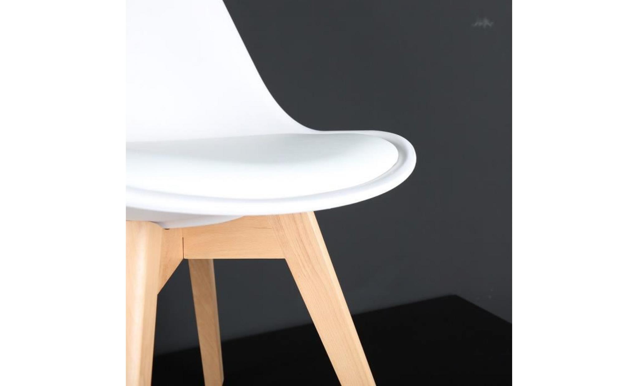 lot de 4 retro chaise de salle à manger sans accoudoirs , seat similicuir gris, design scandinave chaise à manger   rembourrés pas cher