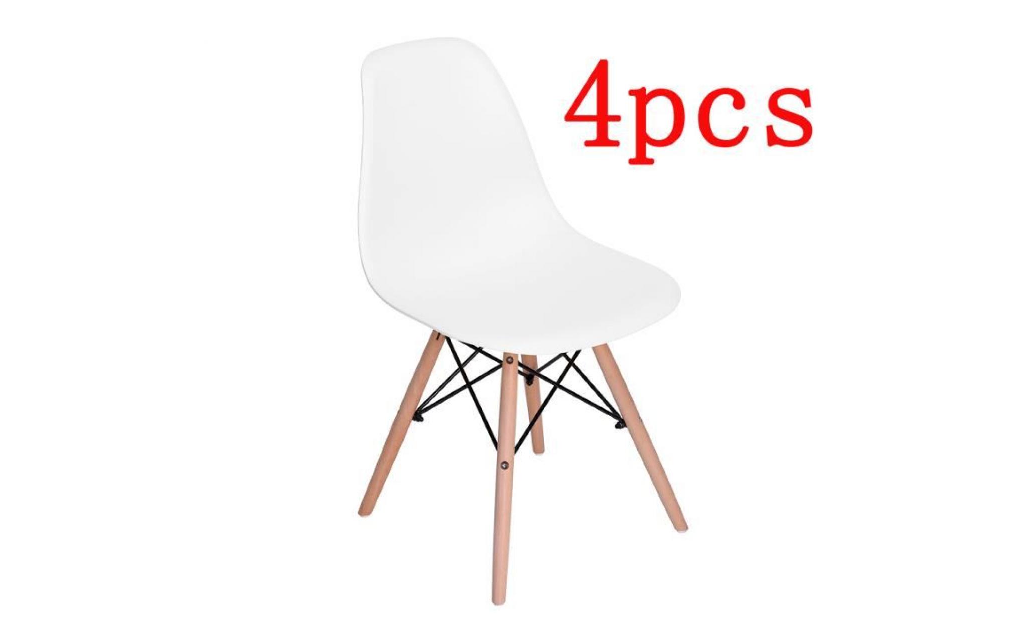 dora household lot de 4 chaises transparent design tendance rétro eiffel bois chaise de salle à manger