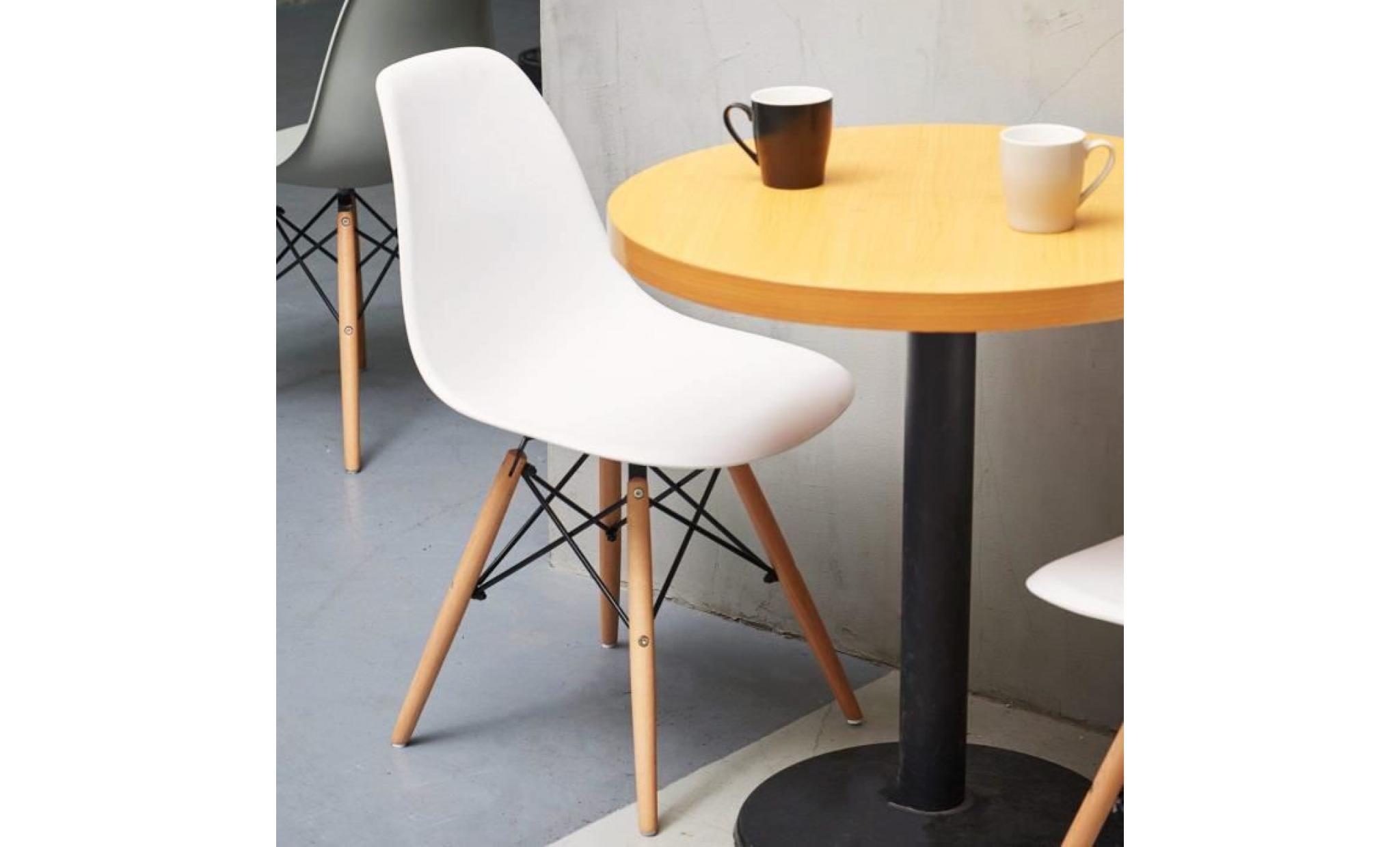dora household lot de 4 chaises transparent design tendance rétro eiffel bois chaise de salle à manger pas cher