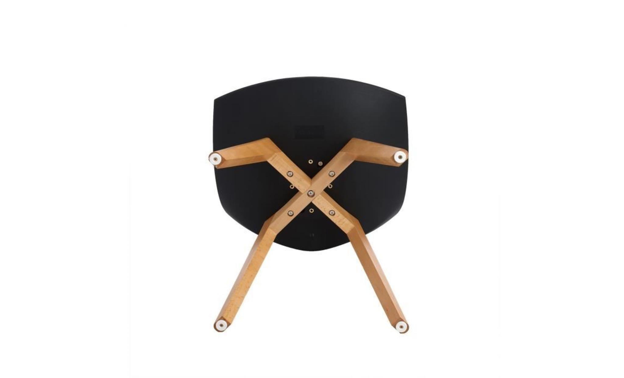 jkk lot de 6 chaises de salle à manger design contemporain nordique scandinave noir pas cher