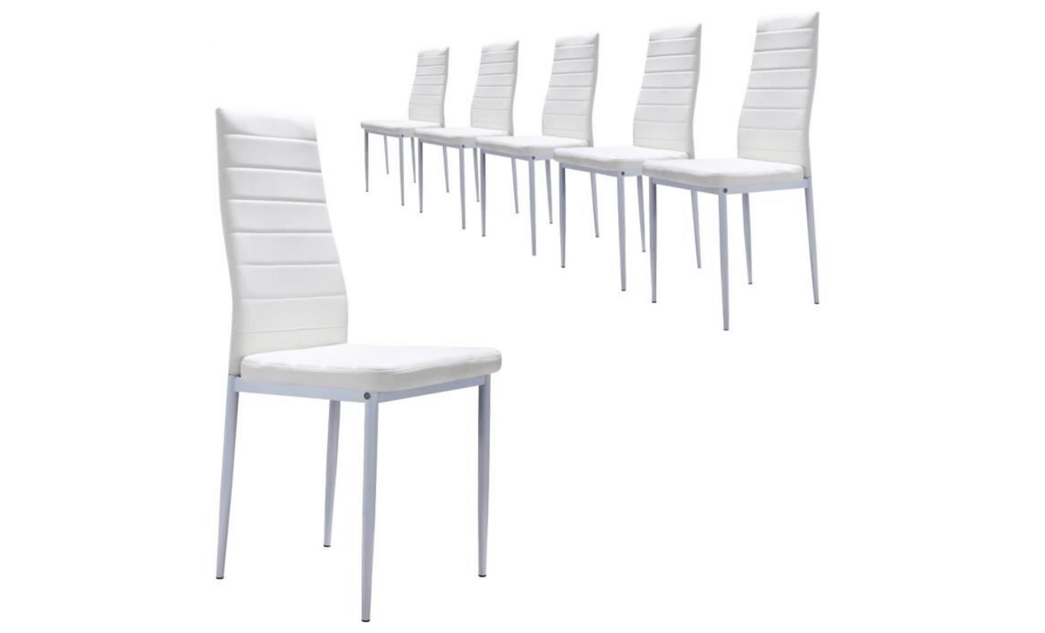 LOT de 6 chaises Design Blanches