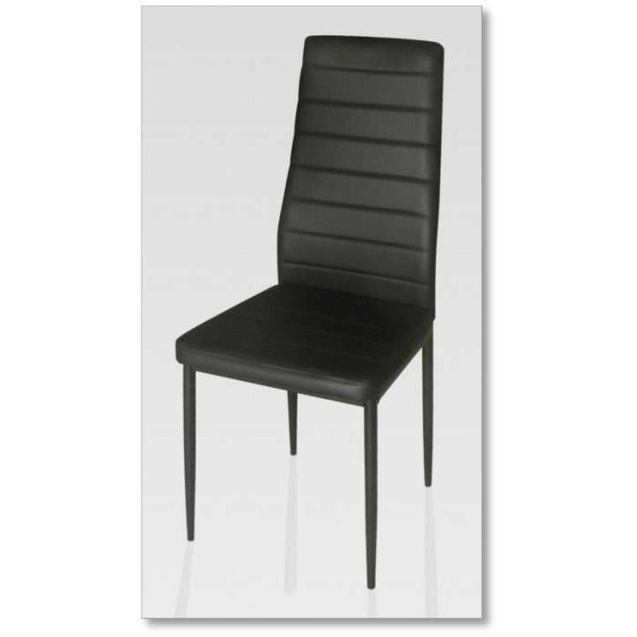 Lot de 6 chaises Design Noires pas cher