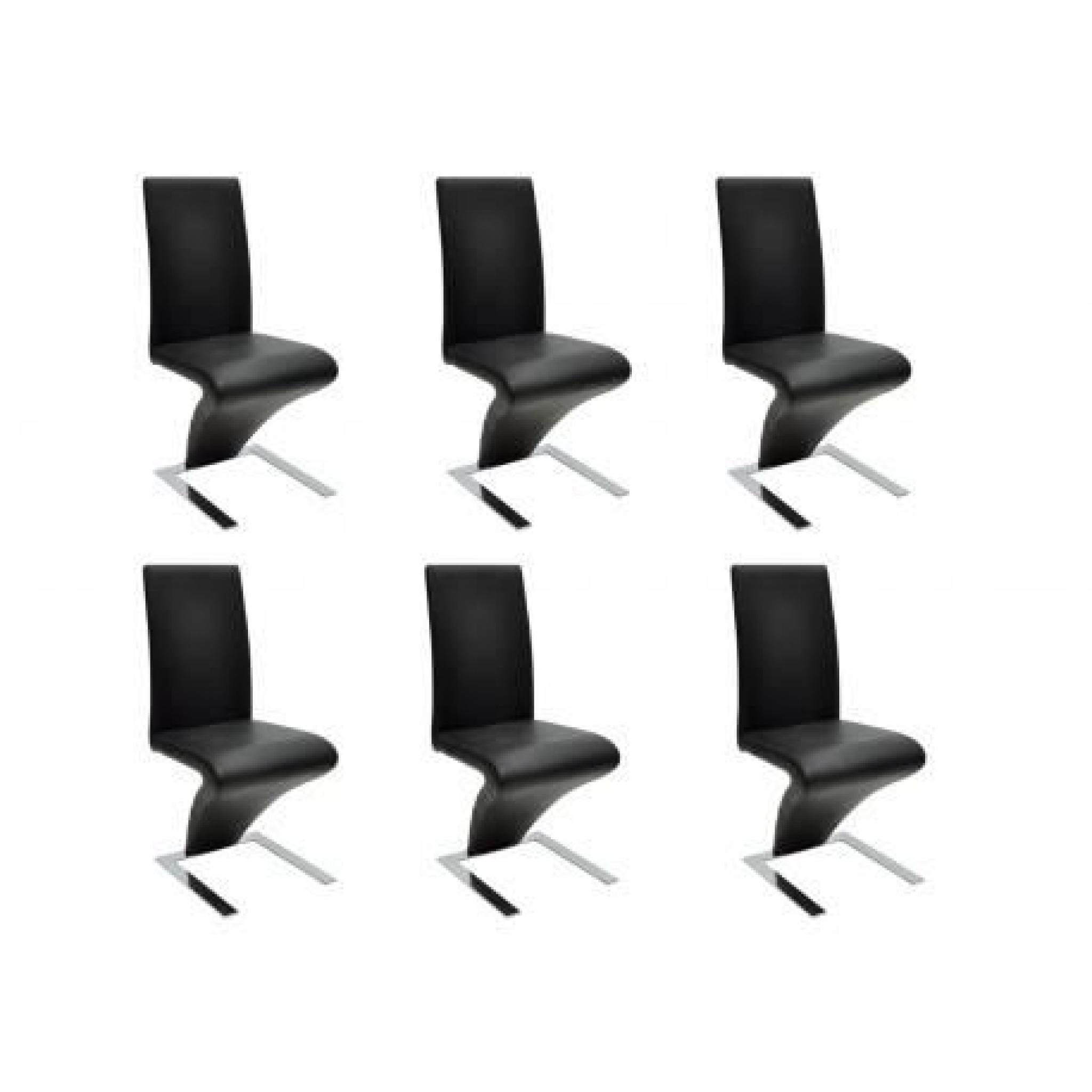 Lot de 6 chaises Noir