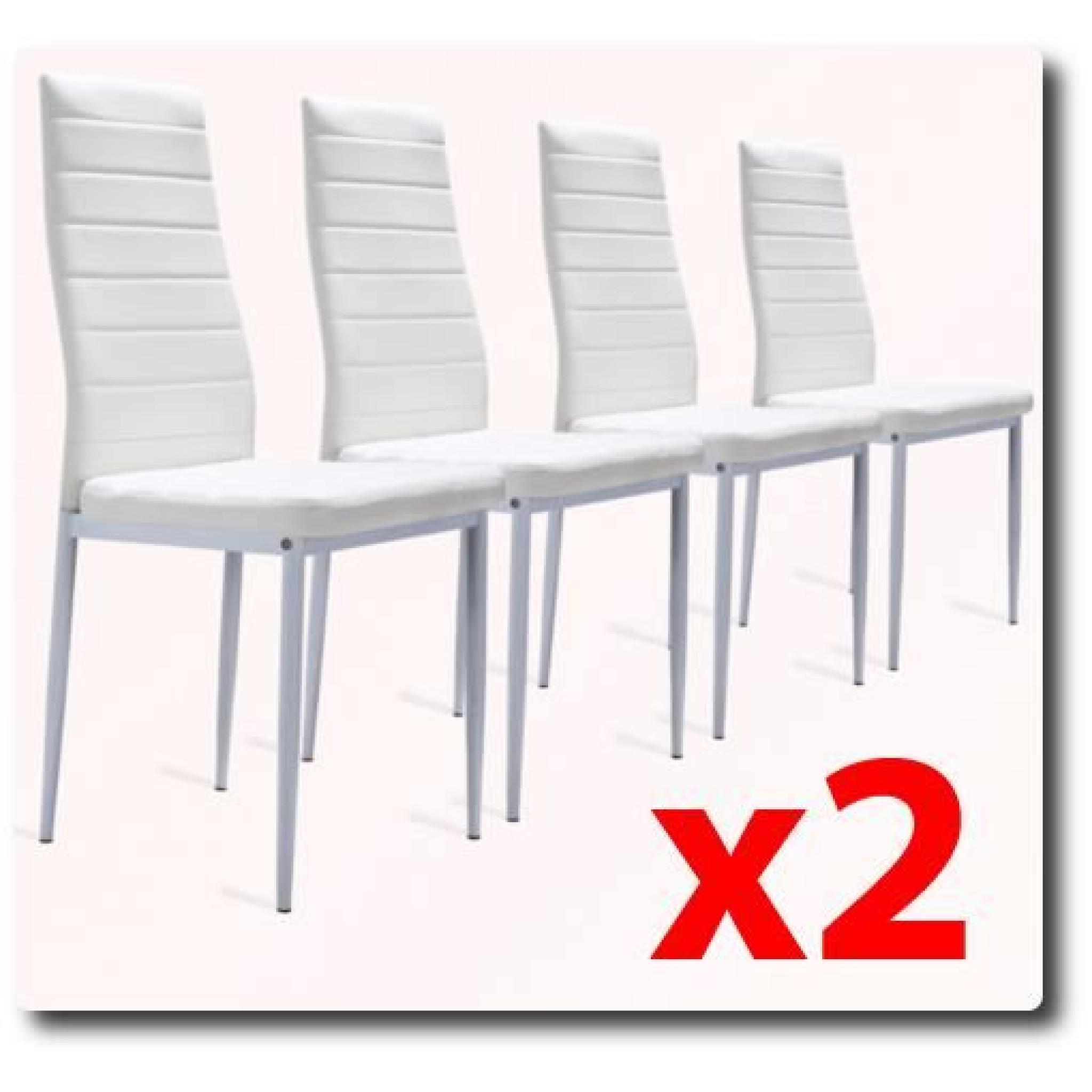 LOT de 8 chaises Design Blanches