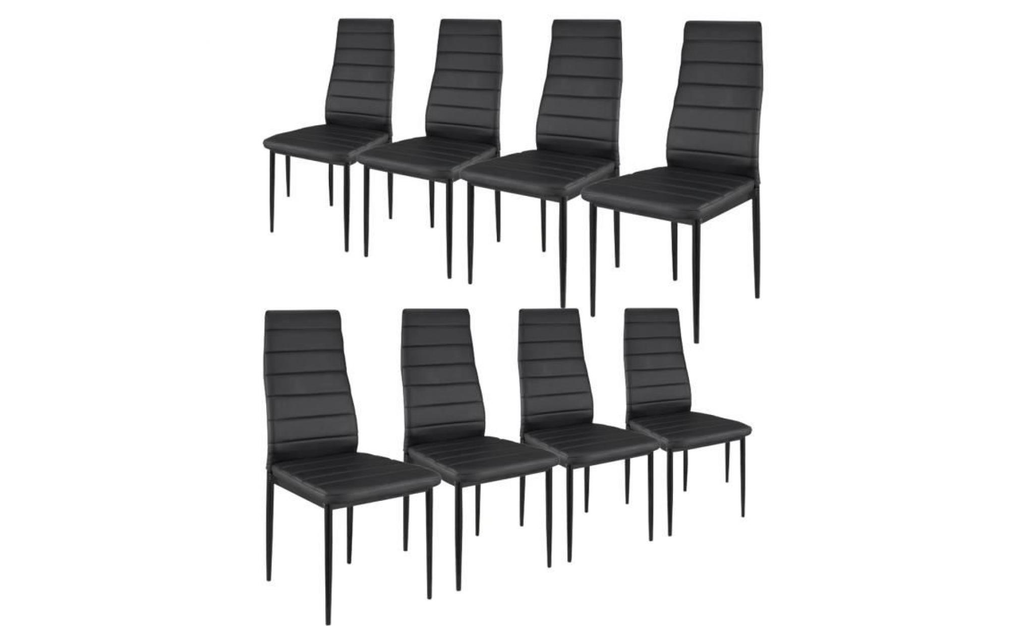 LOT de 8 chaises Design Noires