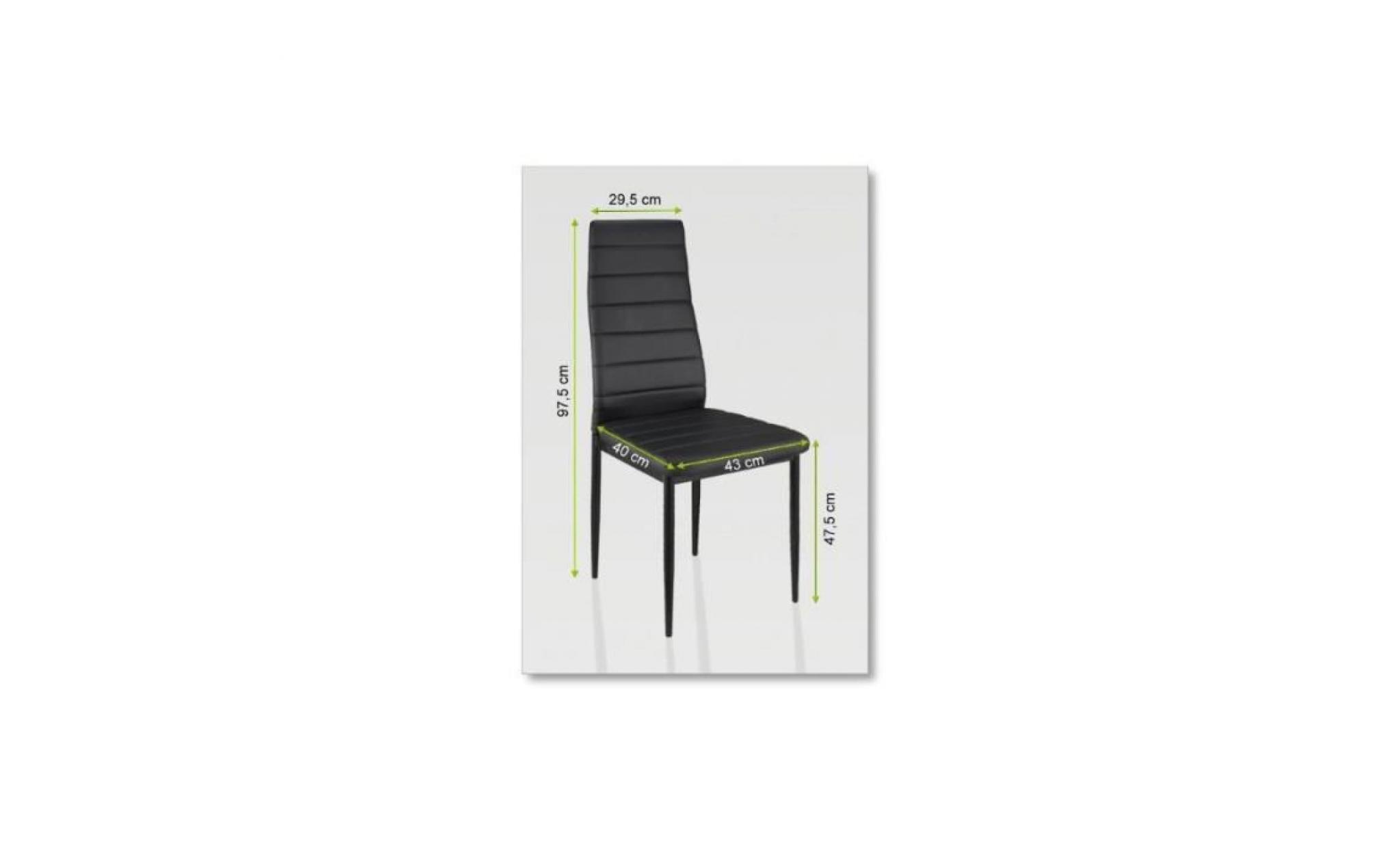 LOT de 8 chaises Design Noires pas cher