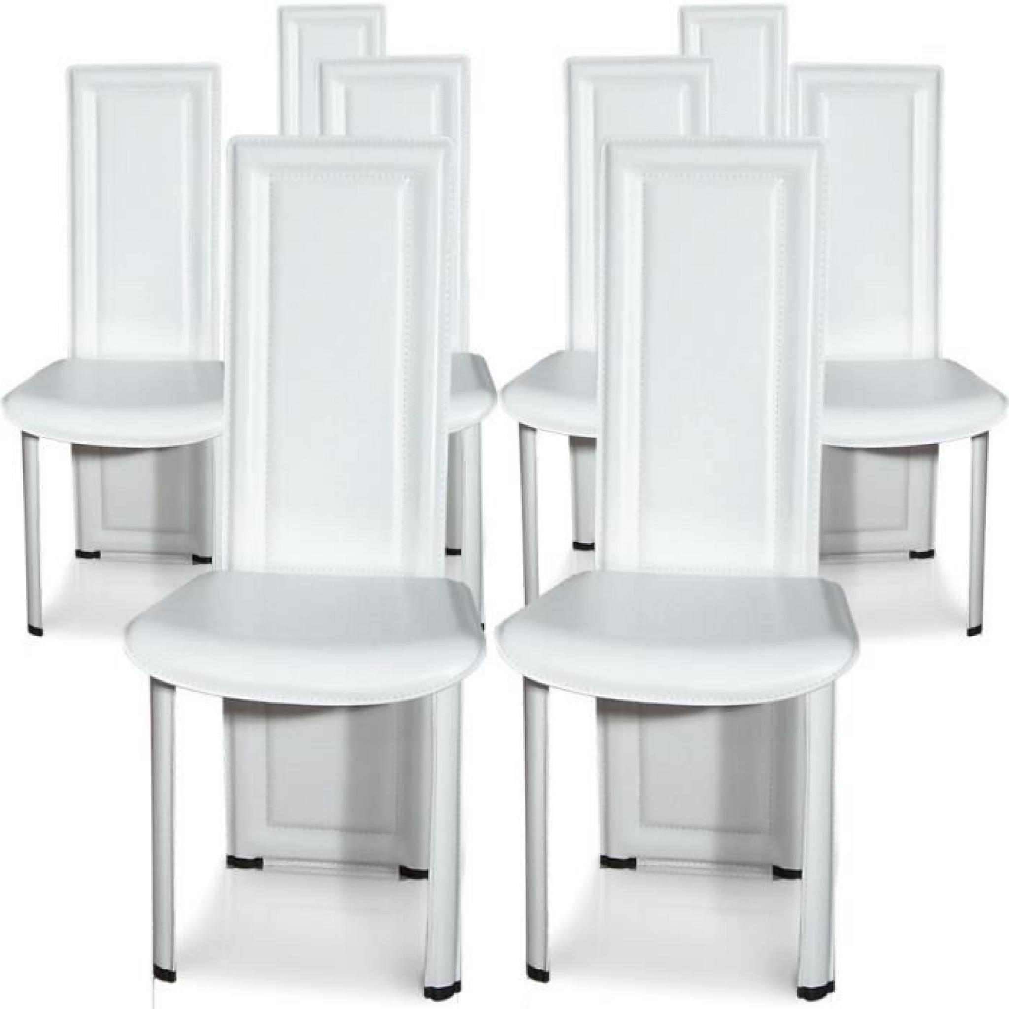 Lot de 8 chaises Maestro Blanc