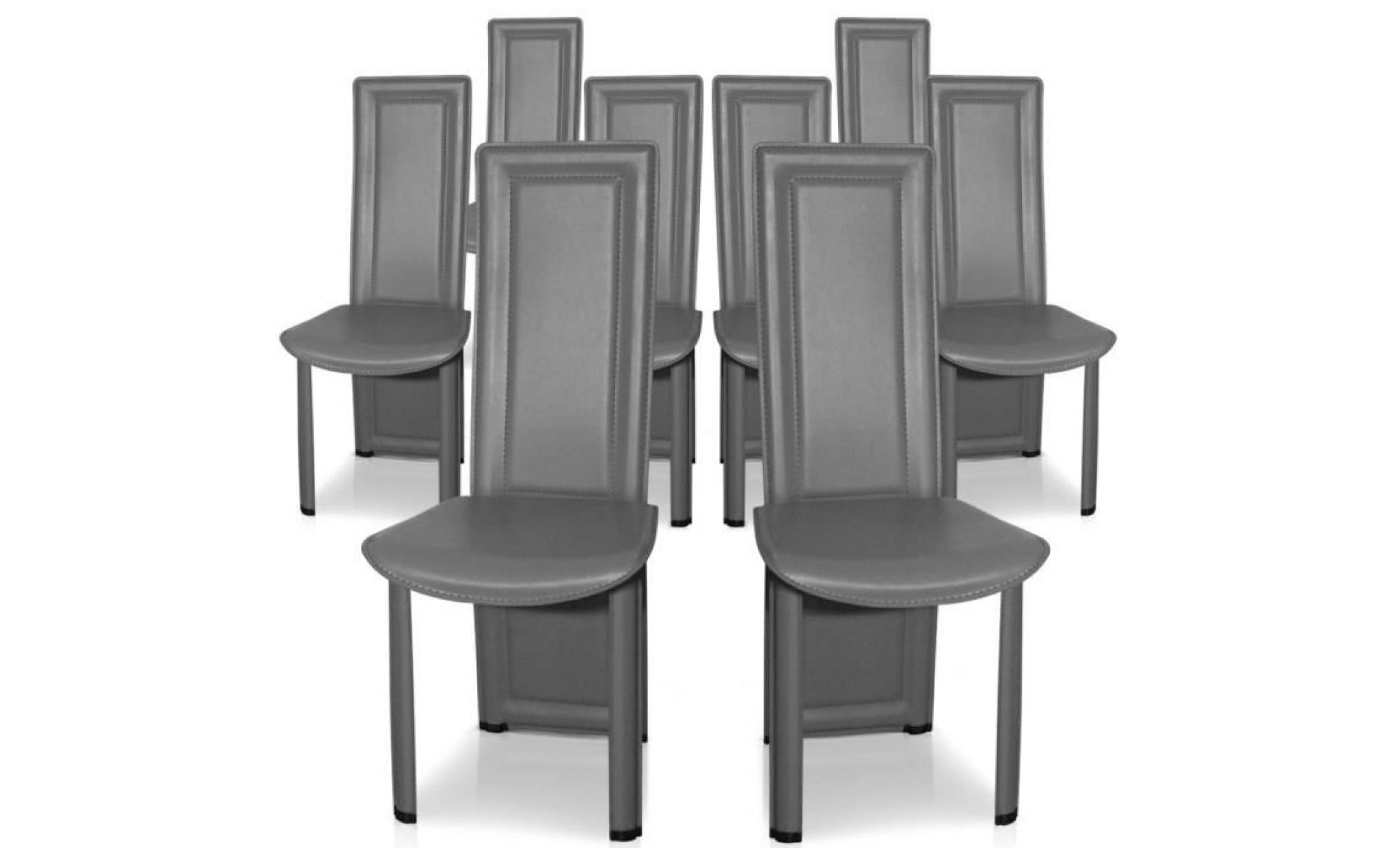 lot de 8 chaises maestro gris