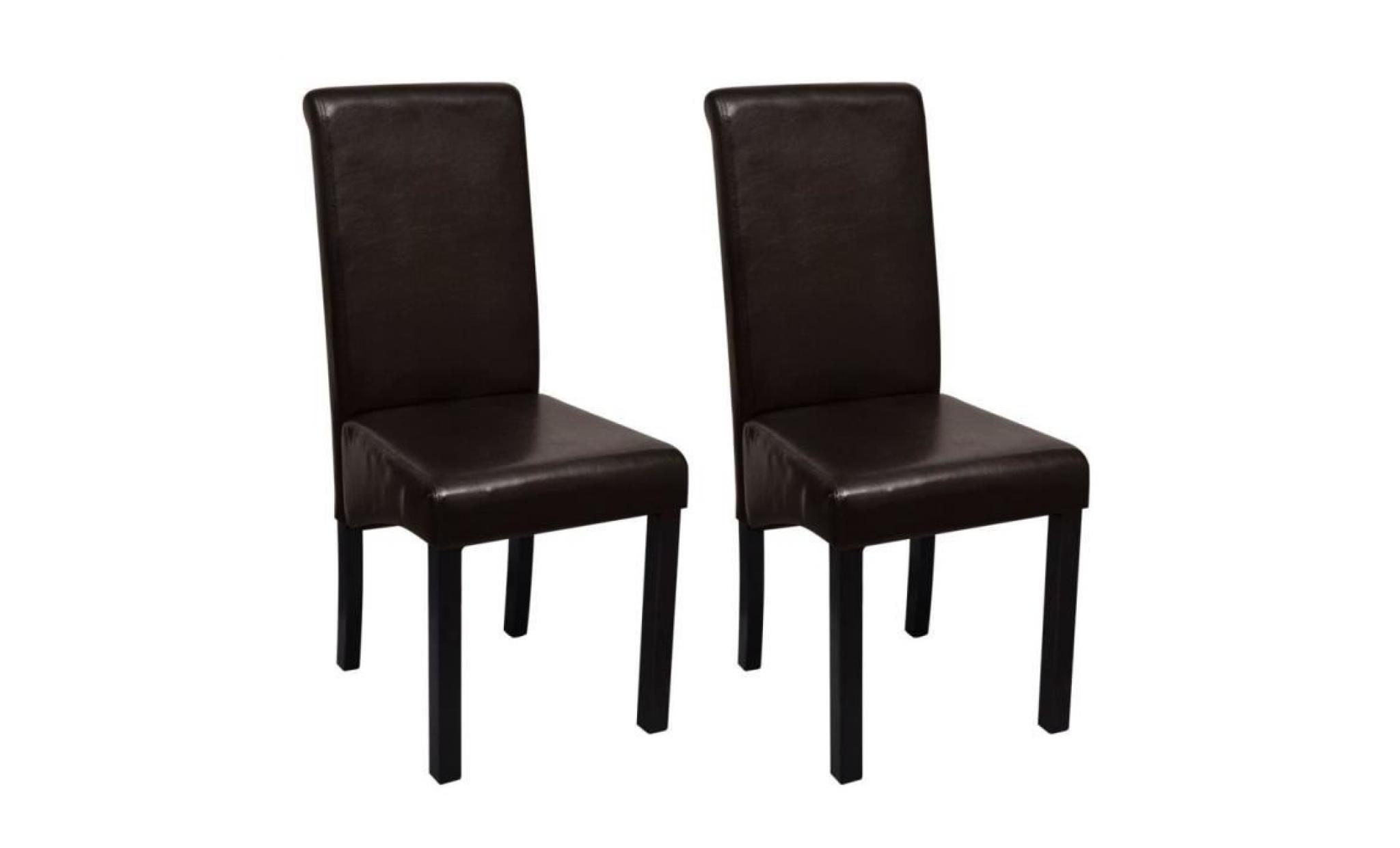 lot de chaises de salle à manger   style contemporain scandinave chaise cuisine 2 pcs carrée bois blanc