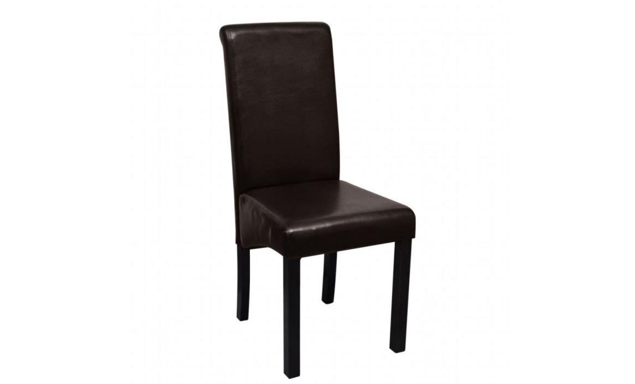 lot de chaises de salle à manger   style contemporain scandinave chaise cuisine 2 pcs carrée bois blanc pas cher