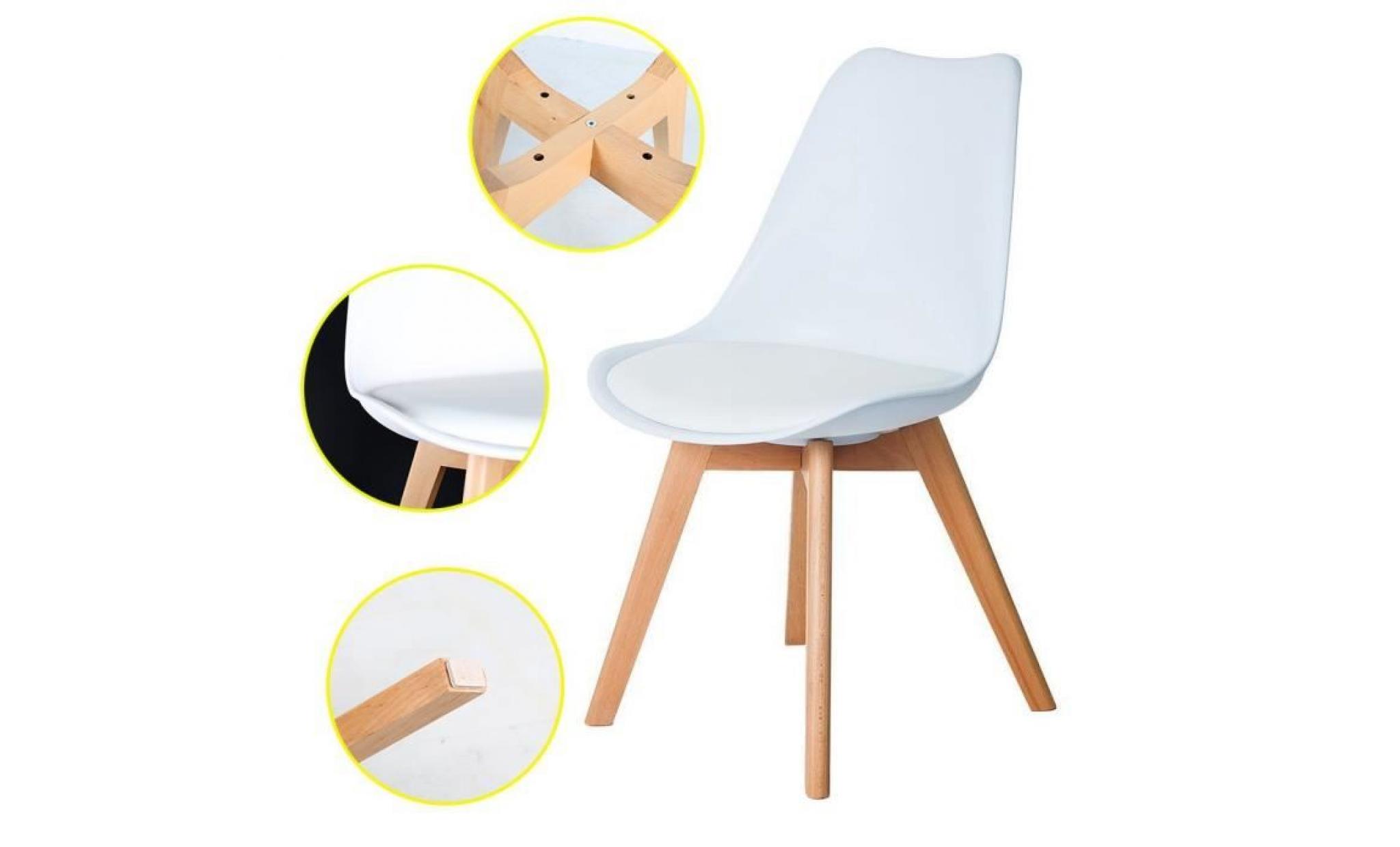 lot of 4 meubles chaises design contemporain nordique scandinave blanc  chaise