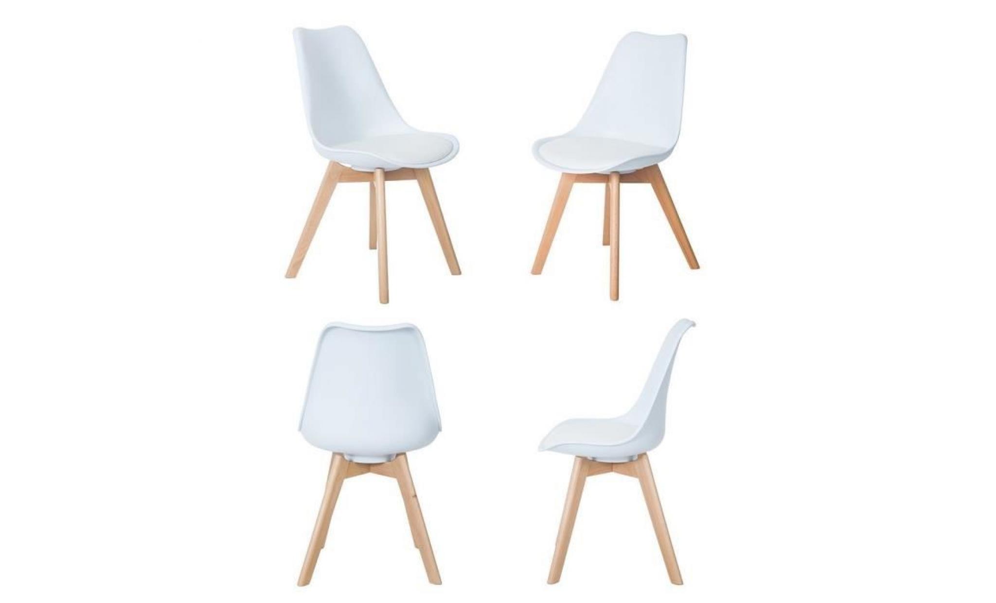 lot of 4 meubles chaises design contemporain nordique scandinave blanc  chaise pas cher