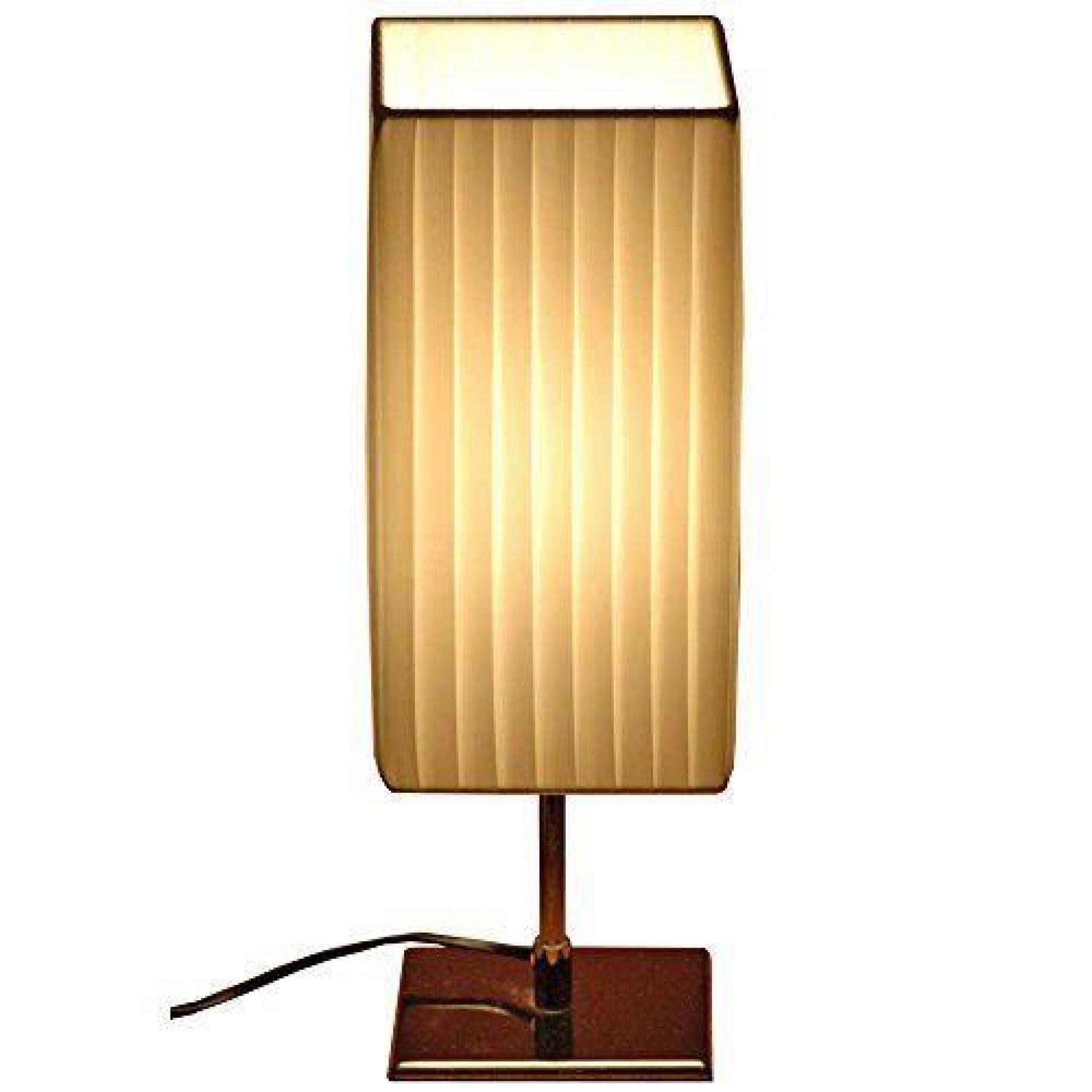 lounge-zone PID 11702 Tazzini Lampe de table à  abat-jour plissé Blanc 43cm