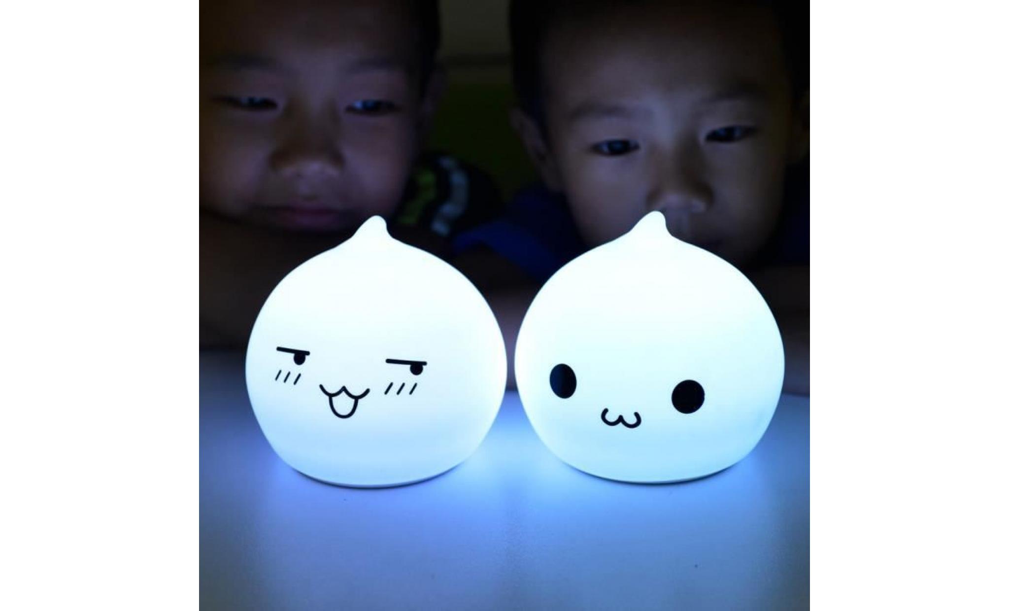 lovely water droplets face night light décor de chambre à coucher pour enfants mini lampe à led yu25 pas cher