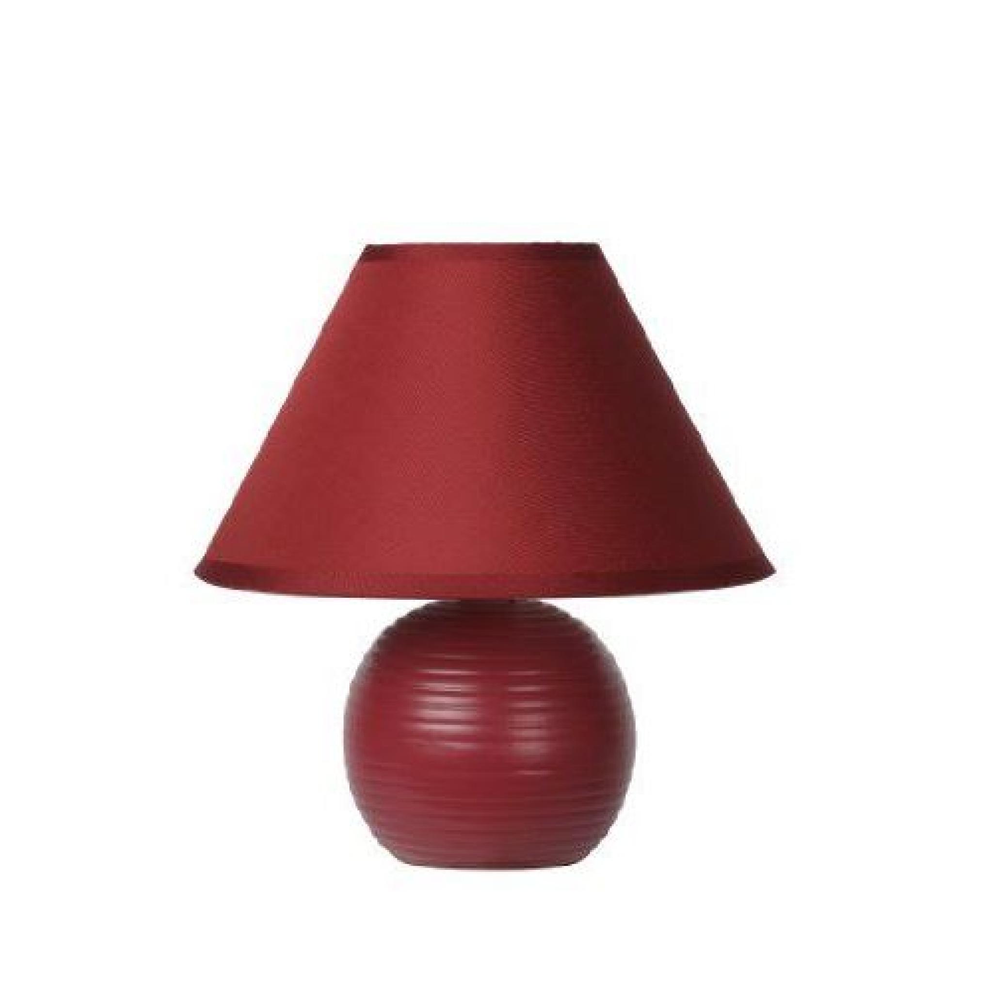 Lucide 14550/81/57 Kaddy Lampe de Table Rouge C…