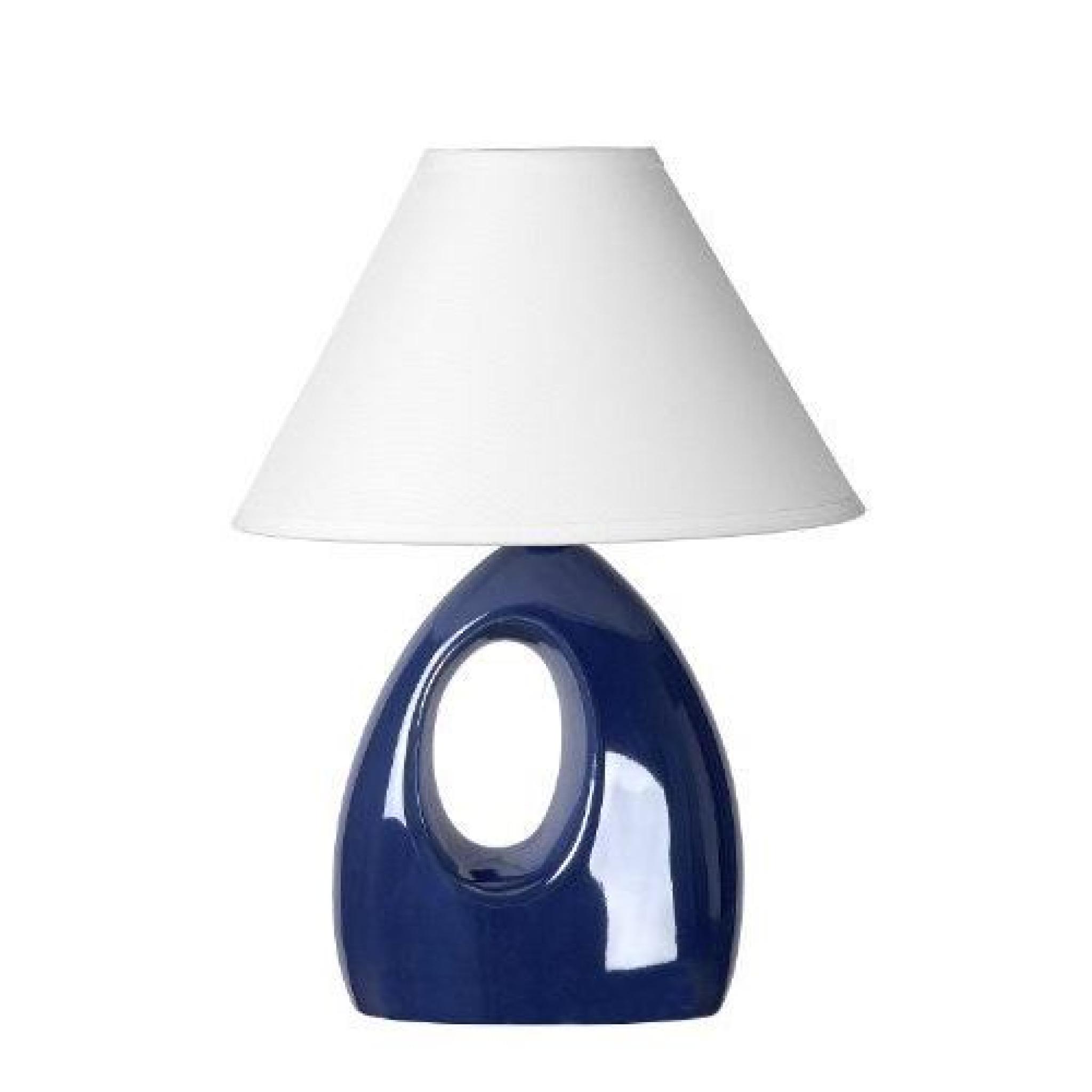 Lucide 14558/81/35 Hoal Lampe de Table Bleu Cér…