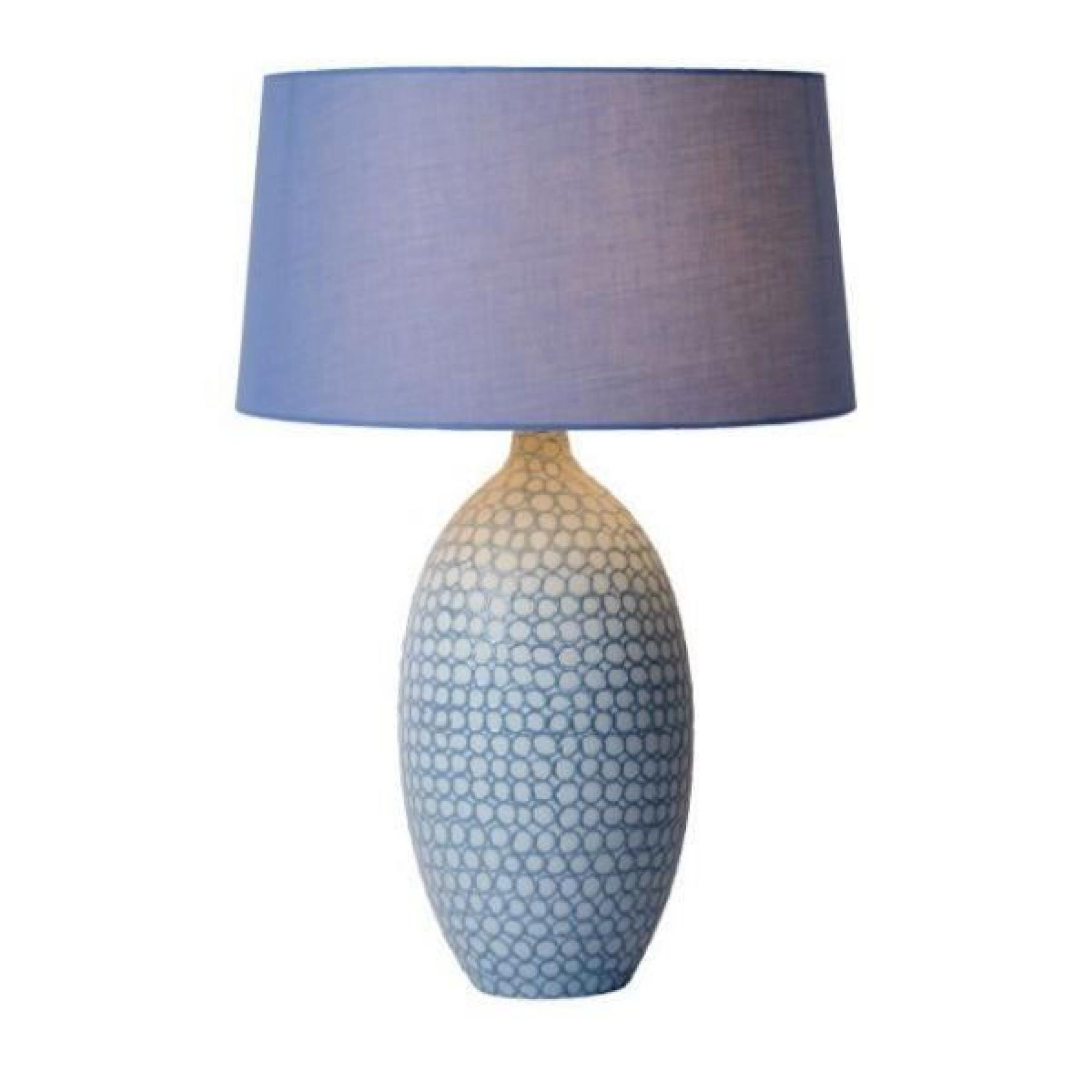 Lucide - Lampe de table Janeke abat-jour bleu p...