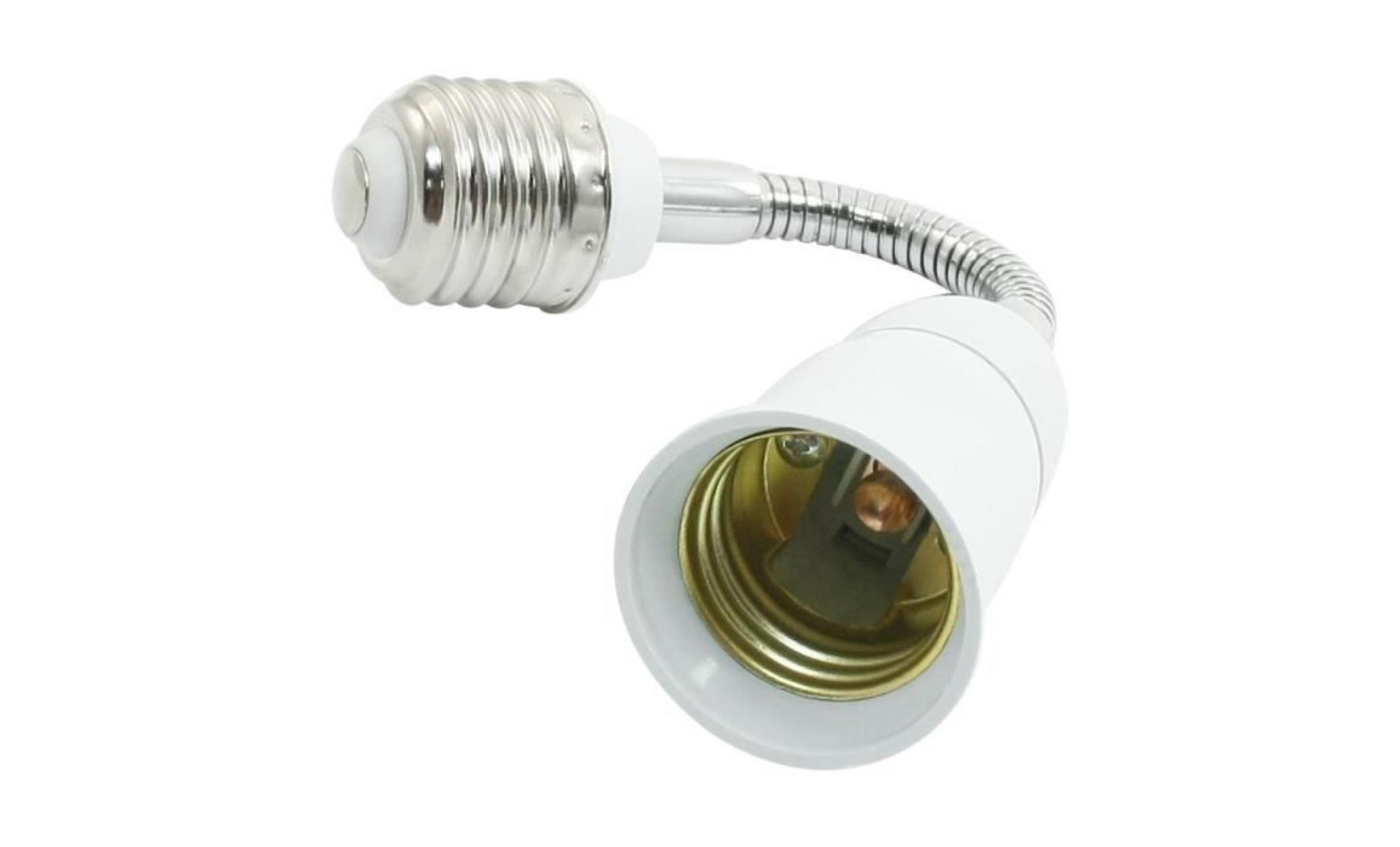 lumiere lampe ampoule flexible extension adaptateur d'ampoule e26 socket 18cm long pas cher
