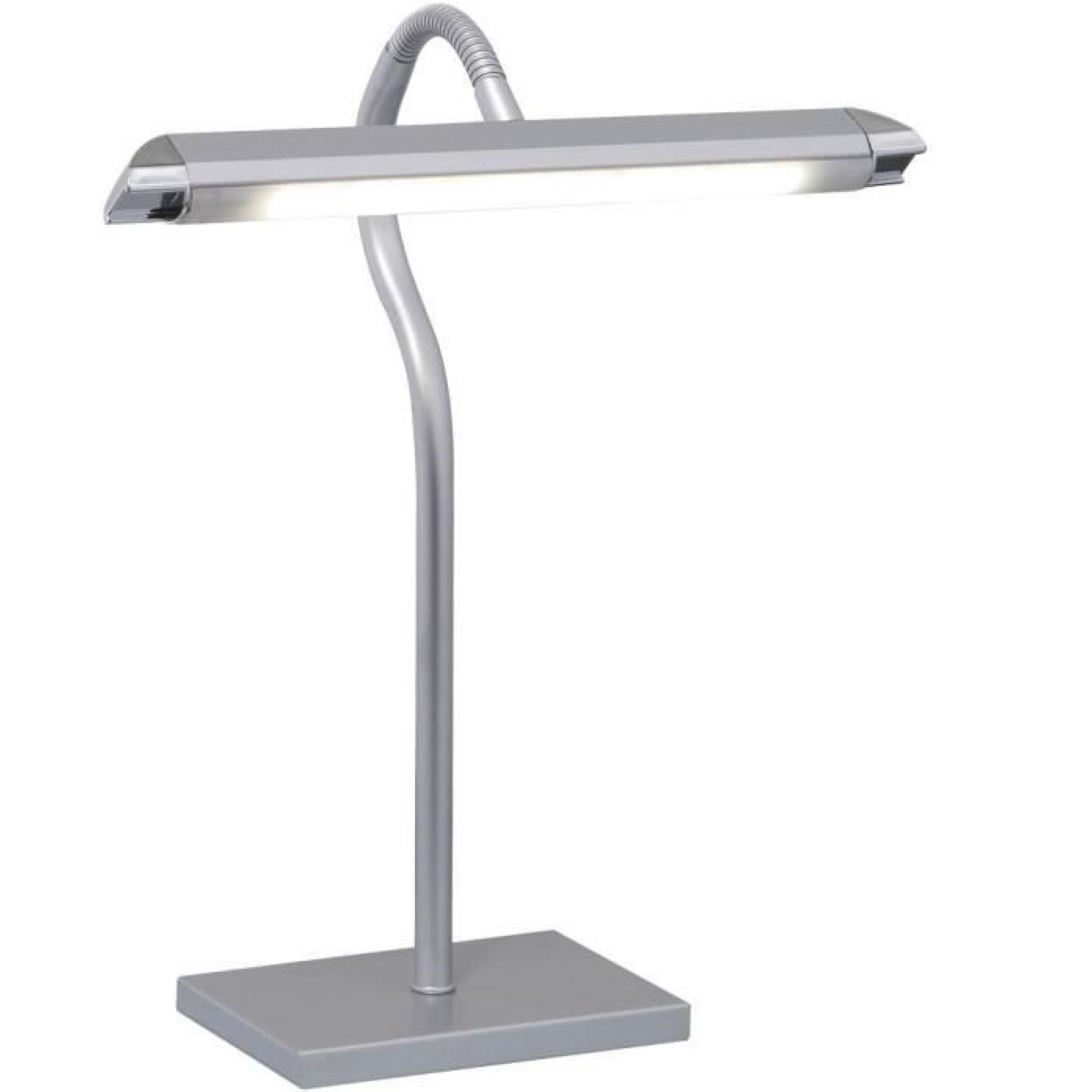 Luminaire de table LED SMD 5W lampe bureau office lecture métal argent spot mobile