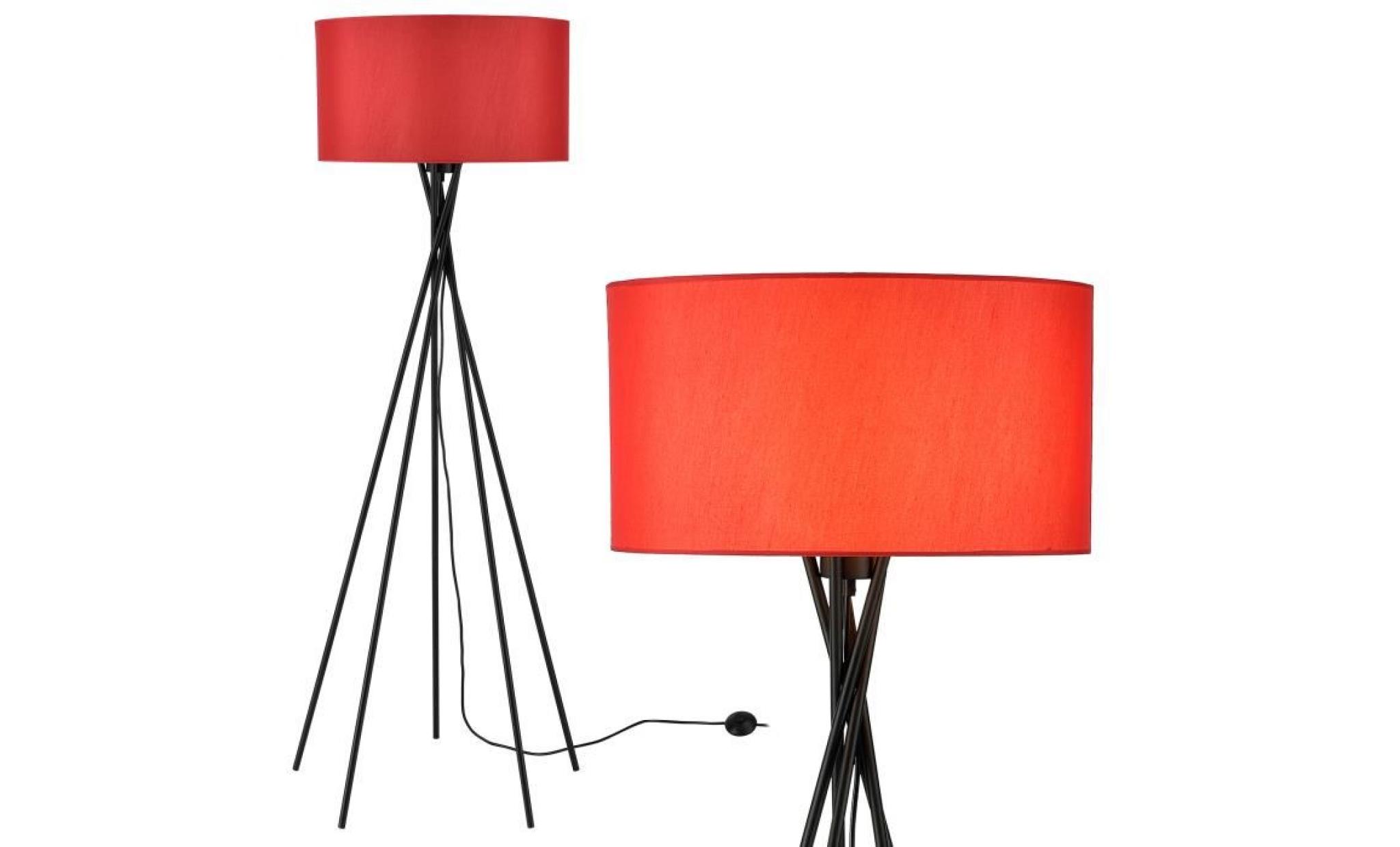lux.pro lampadaire   red mikado   (1 x socle e27)(155 cm x Ø 48 cm) lampe sur pied lampe de plancher lampe lampe de salon