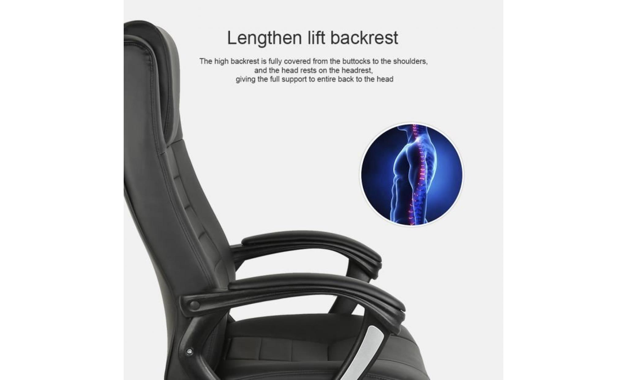 luxs chaise de gamer fauteuil de bureau siège ergonomique coussin confortable pas cher