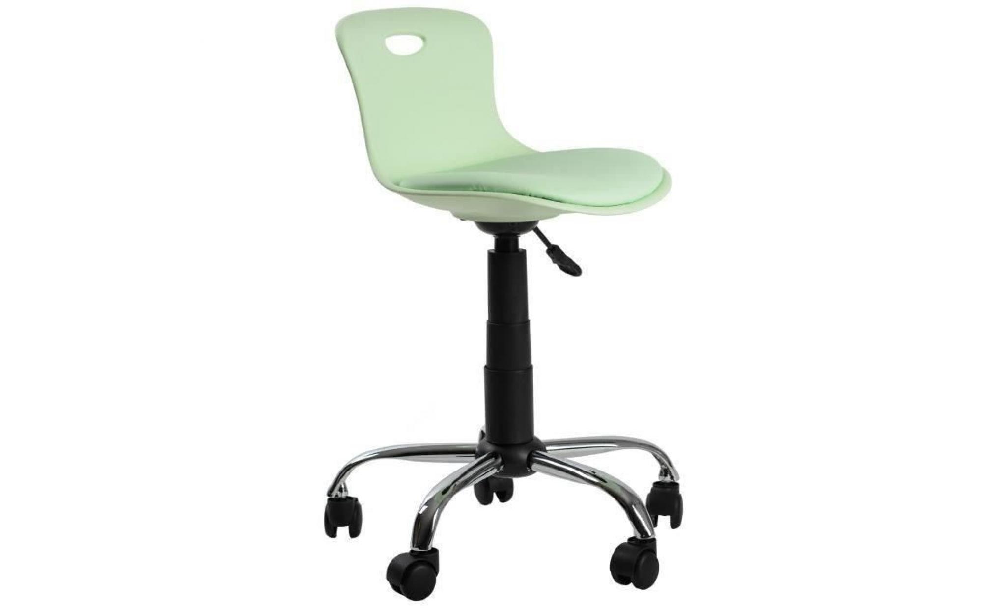 lylo chaise de bureau   simili vert d'eau   vintage   l 44 x p 51,5 cm pas cher