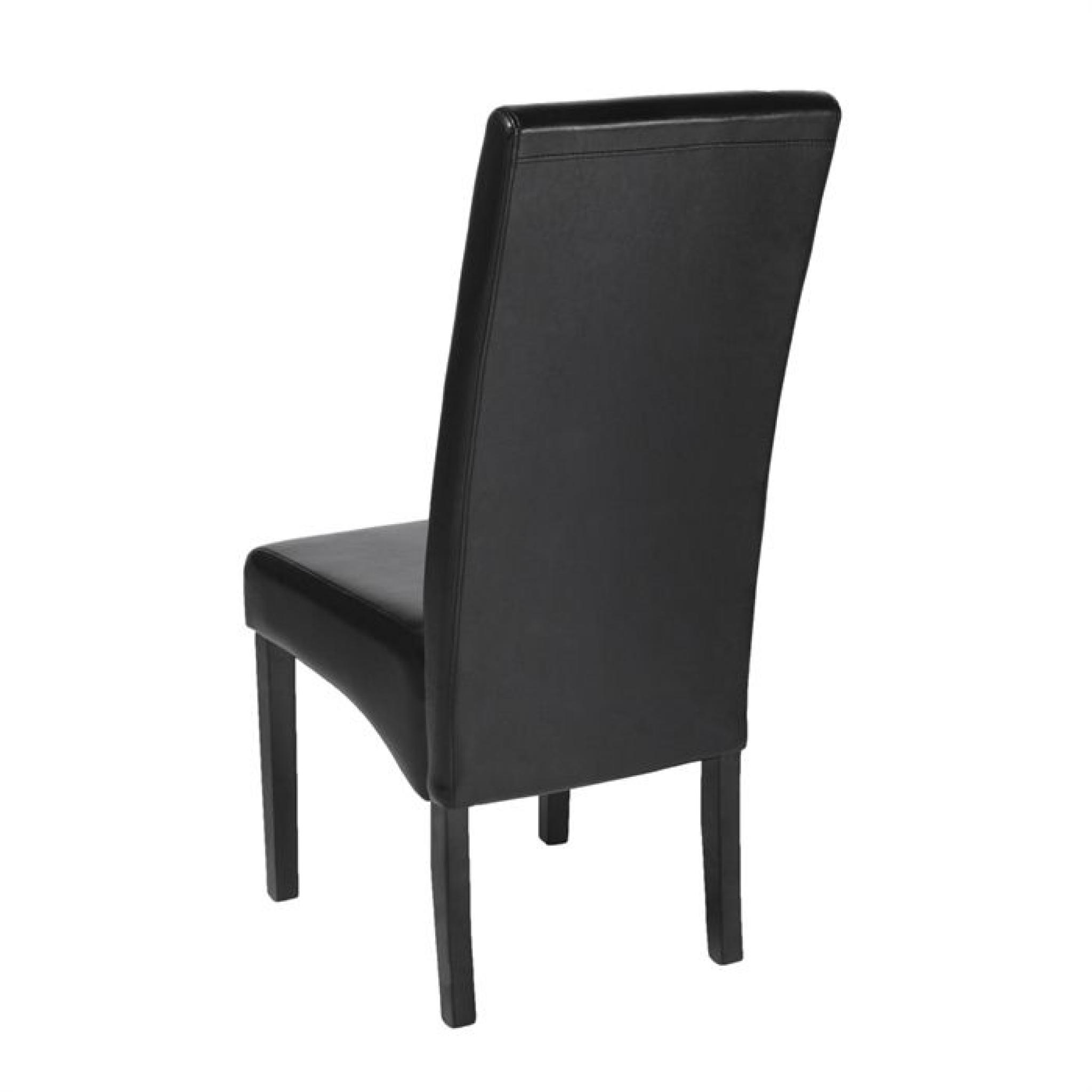 MACAO Lot de 2 chaises noires pas cher